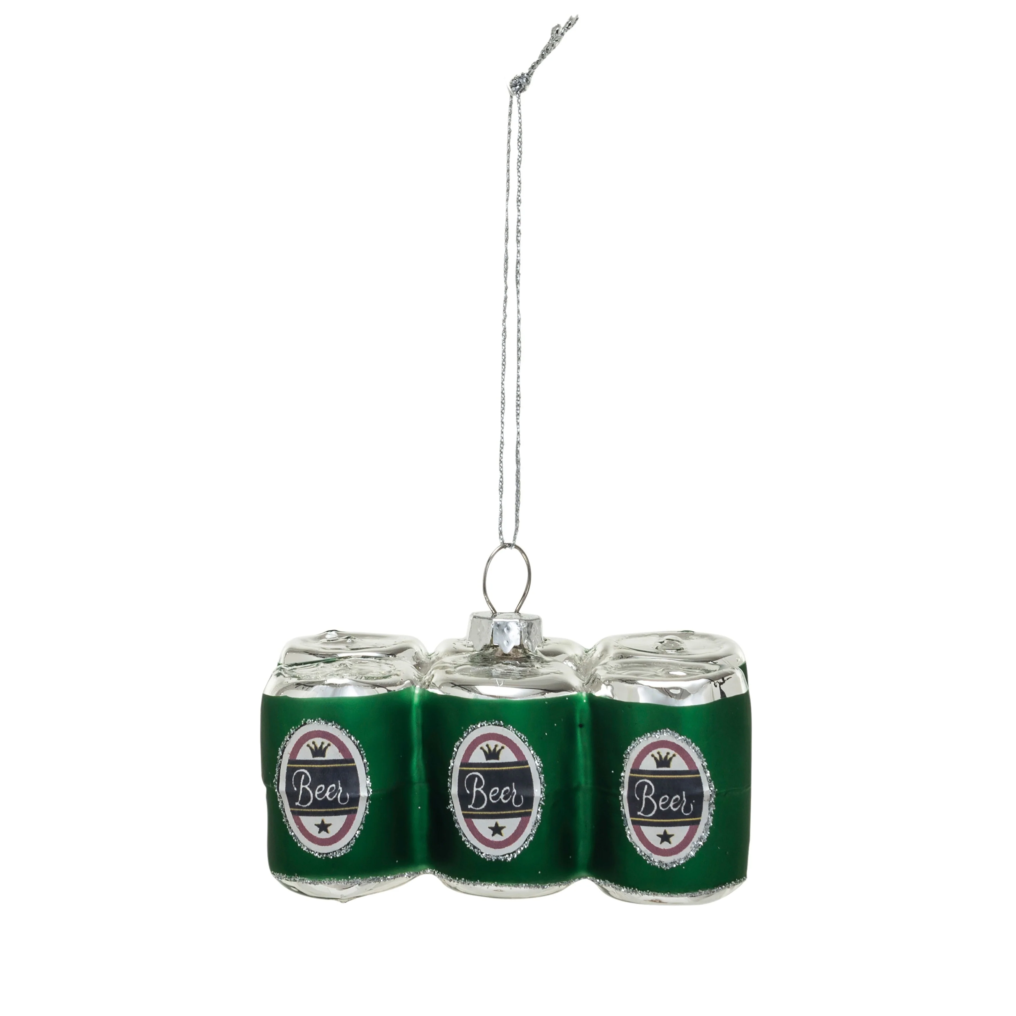 Glass Beer Six Pack Ornament