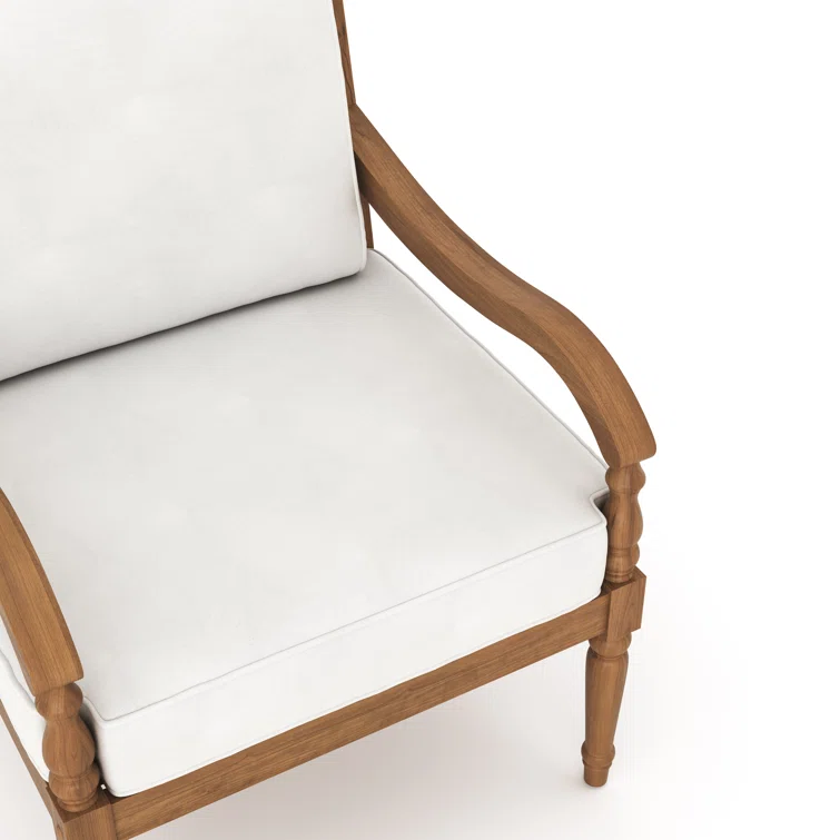 Deltrick 3-Piece Wood Patio Conversation Set
