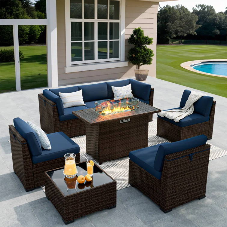 Modular Slanted Back Patio Furniture Sets & Sofa Cover