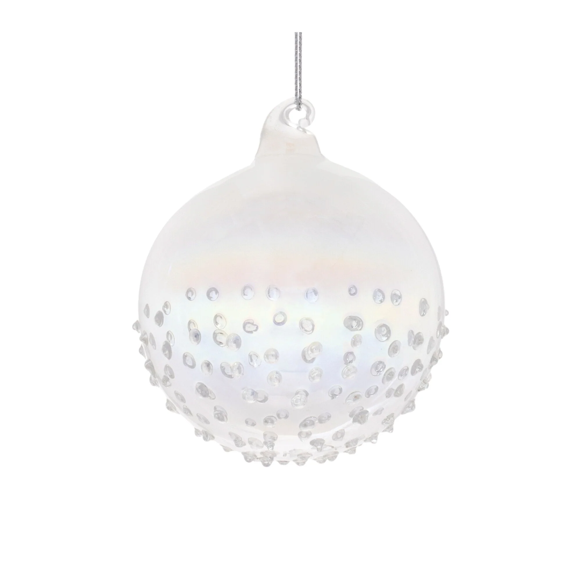 Solid Iridescent Glass Christmas Ball Ornaments - 4.25