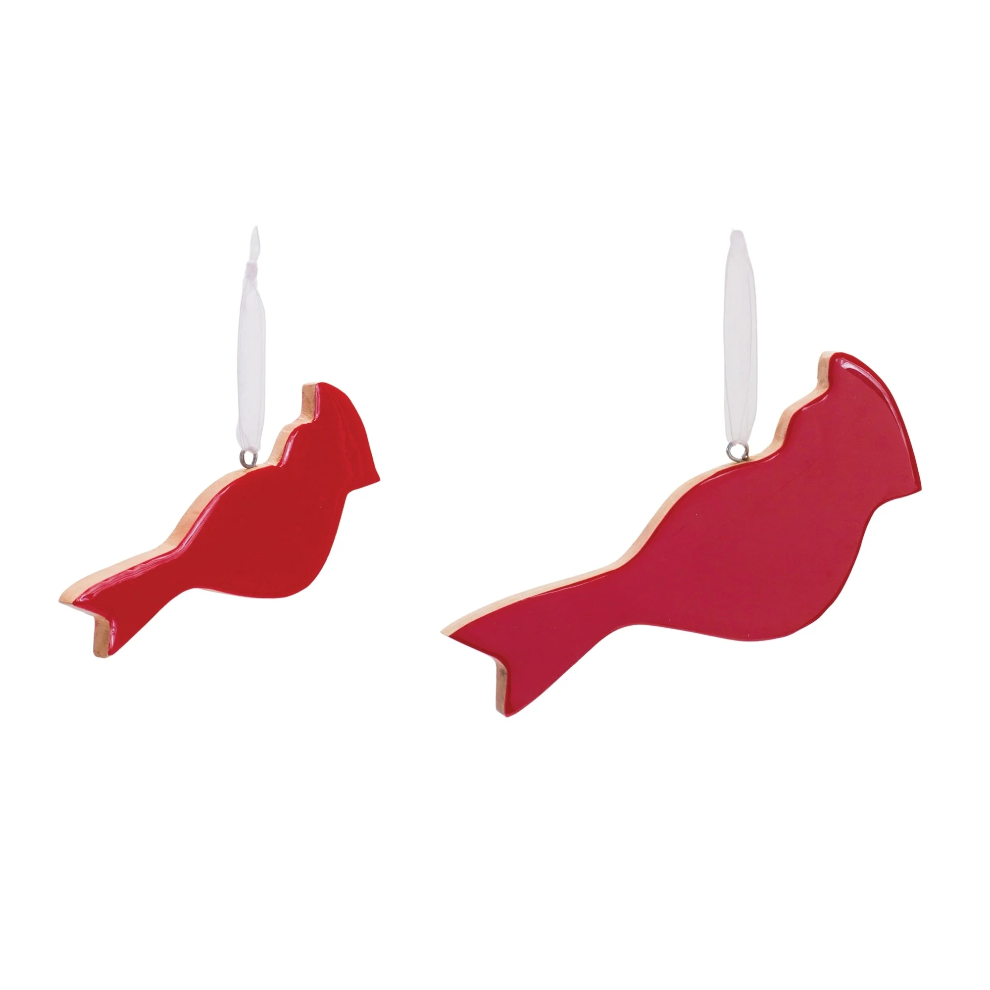 Set of 6 Glass Cardinal Christmas Ornaments 8
