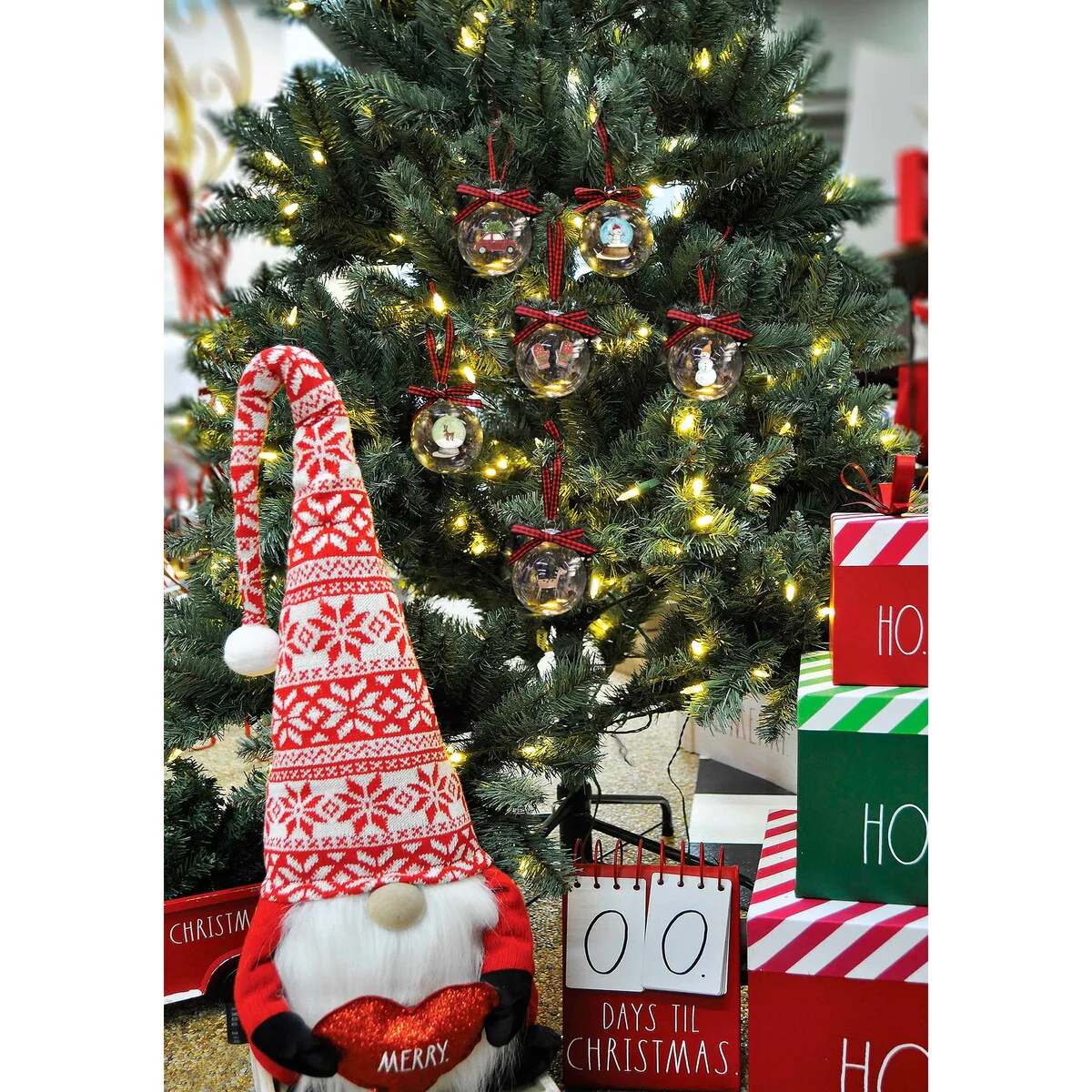 Rae Dunn Set of 6 CHRISTMAS Ornaments