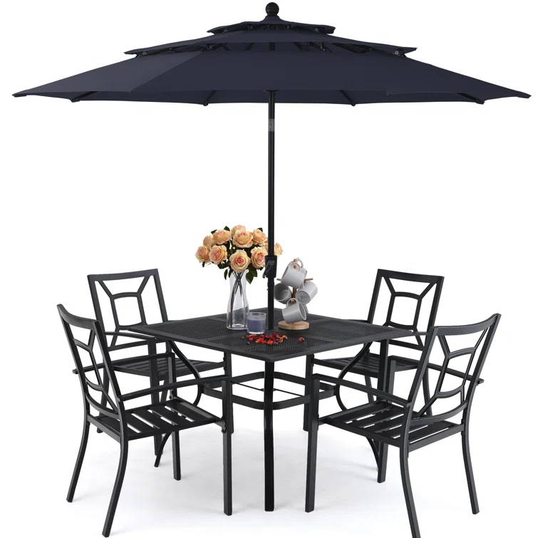 Alyah 4 - Person Square Outdoor Dining Set