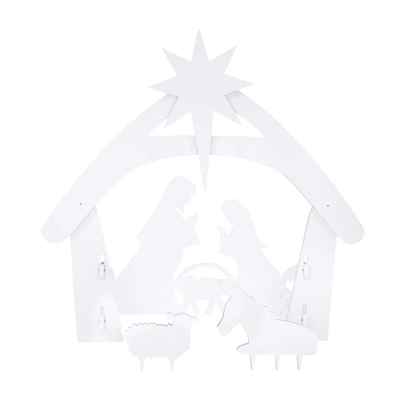 PVC Nativity Garden Jesus Decoration White