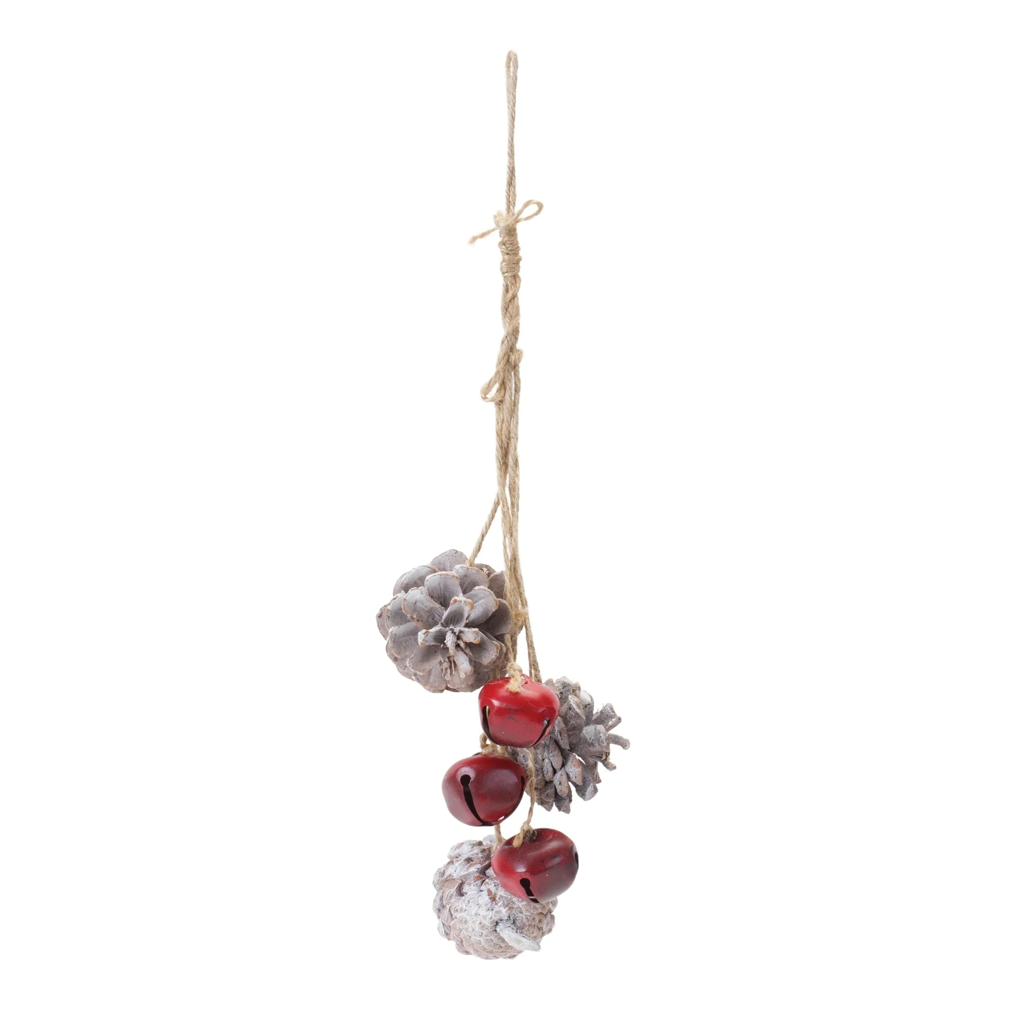 Set of 6 Bell and Pine Cone Christmas Ornaments 14