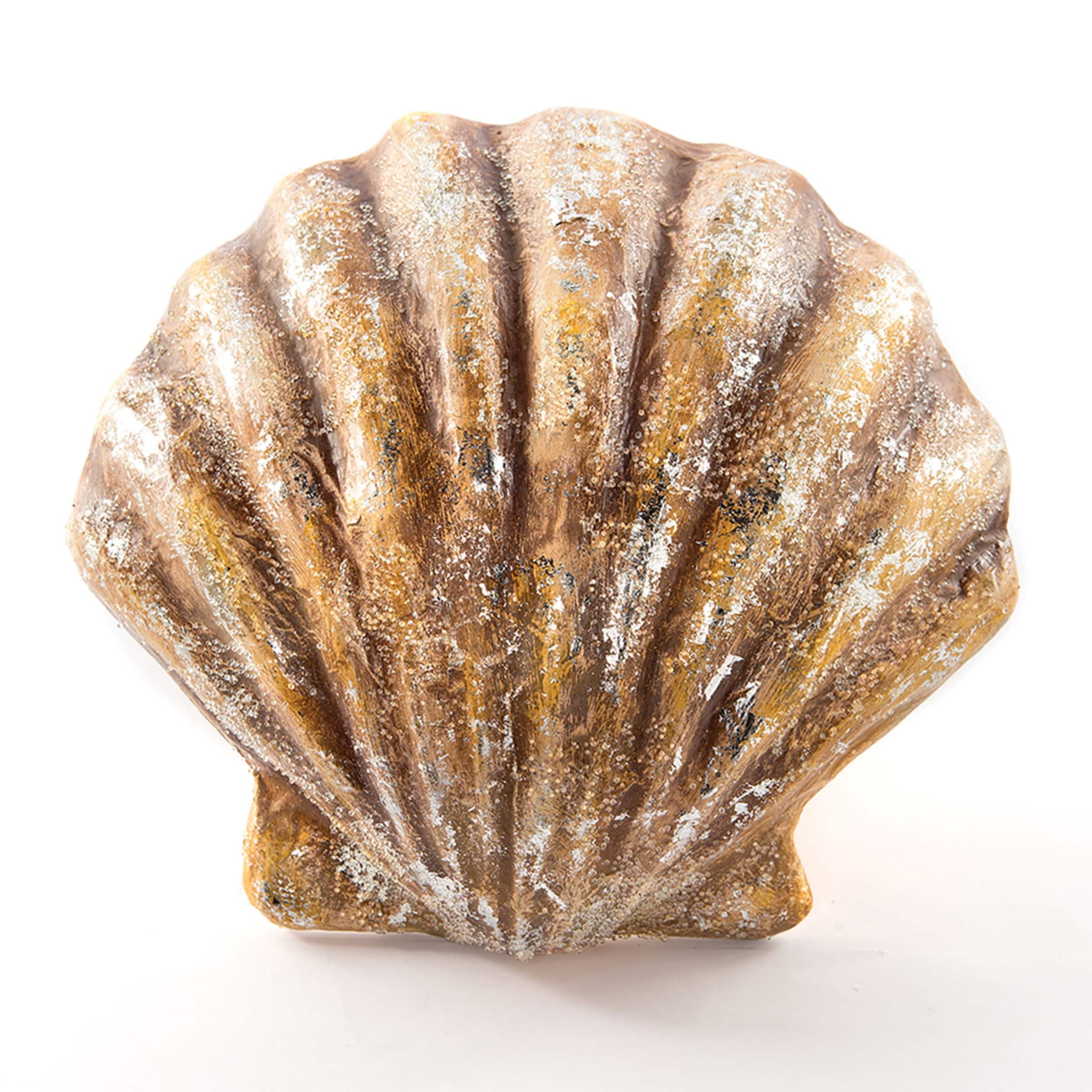 Beaded Foil Scallop Shell Christmas Xmas Ornament
