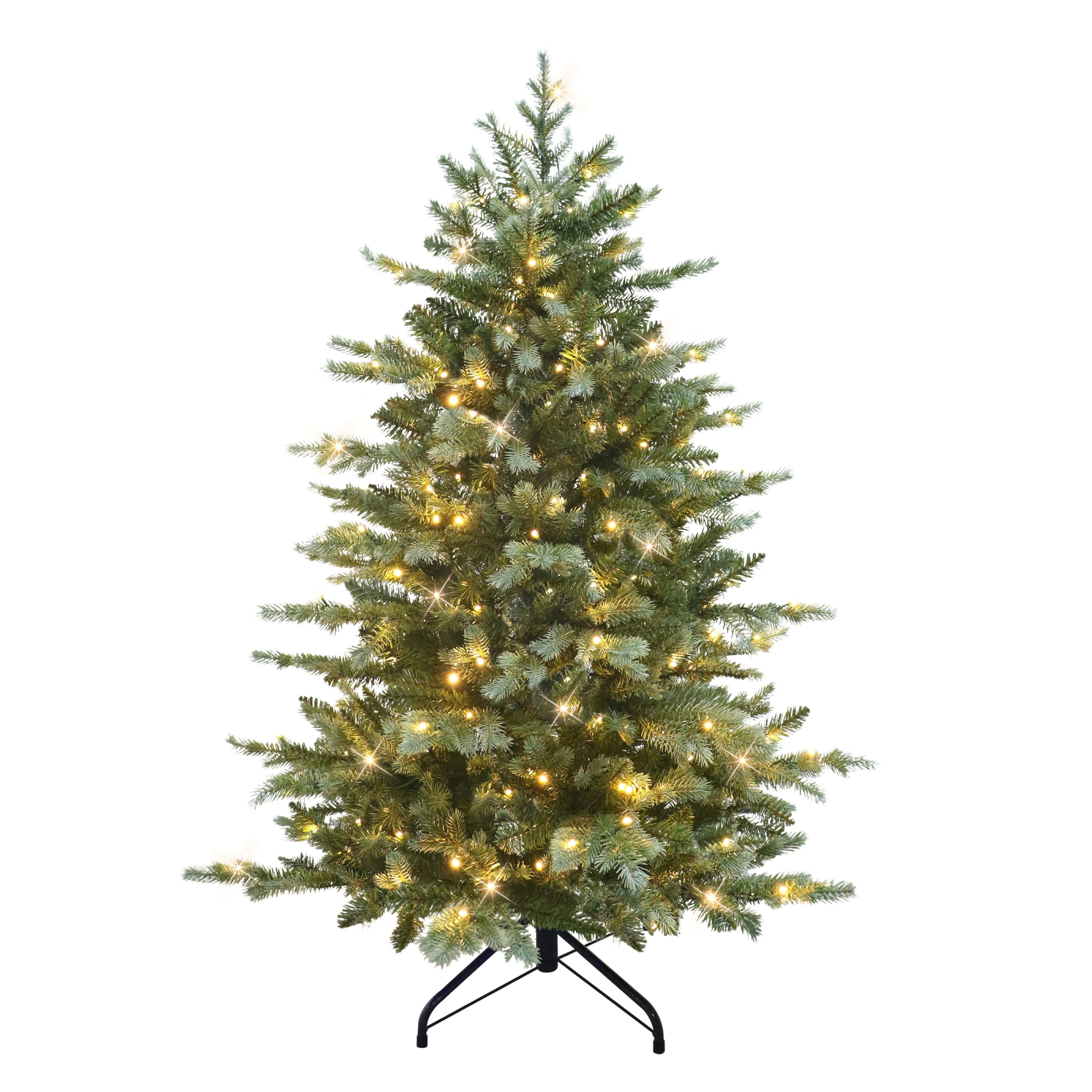 Puleo International 4.5' Pre-Lit Linden Fir Artificial Tree with 200 Dual-Color LED Lights