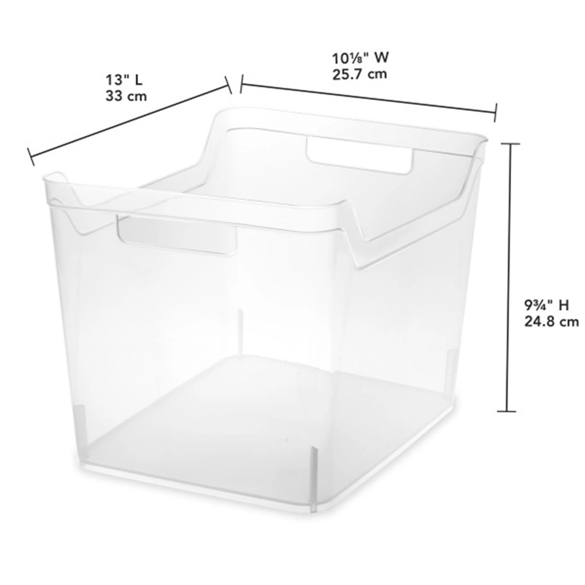 Sterilite Wide Shelf Home Office Storage Organizing Plastic Bin, 12 Pack, Clear - 1.12