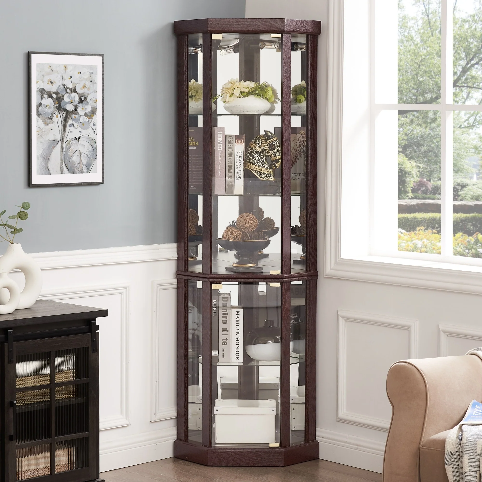 Corner Treasure Display Cabinet