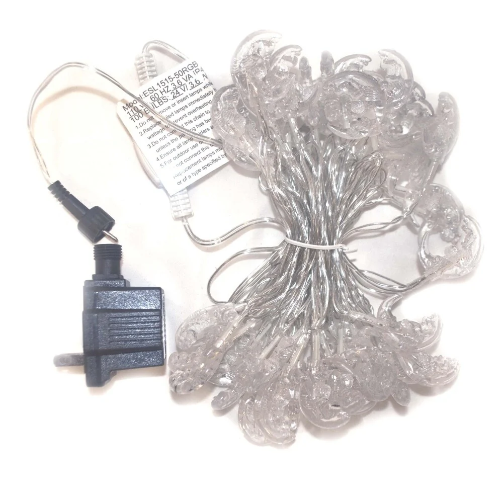 Electric 50 LED Blue Extendable Christmas Holiday Light 19.5 Feet