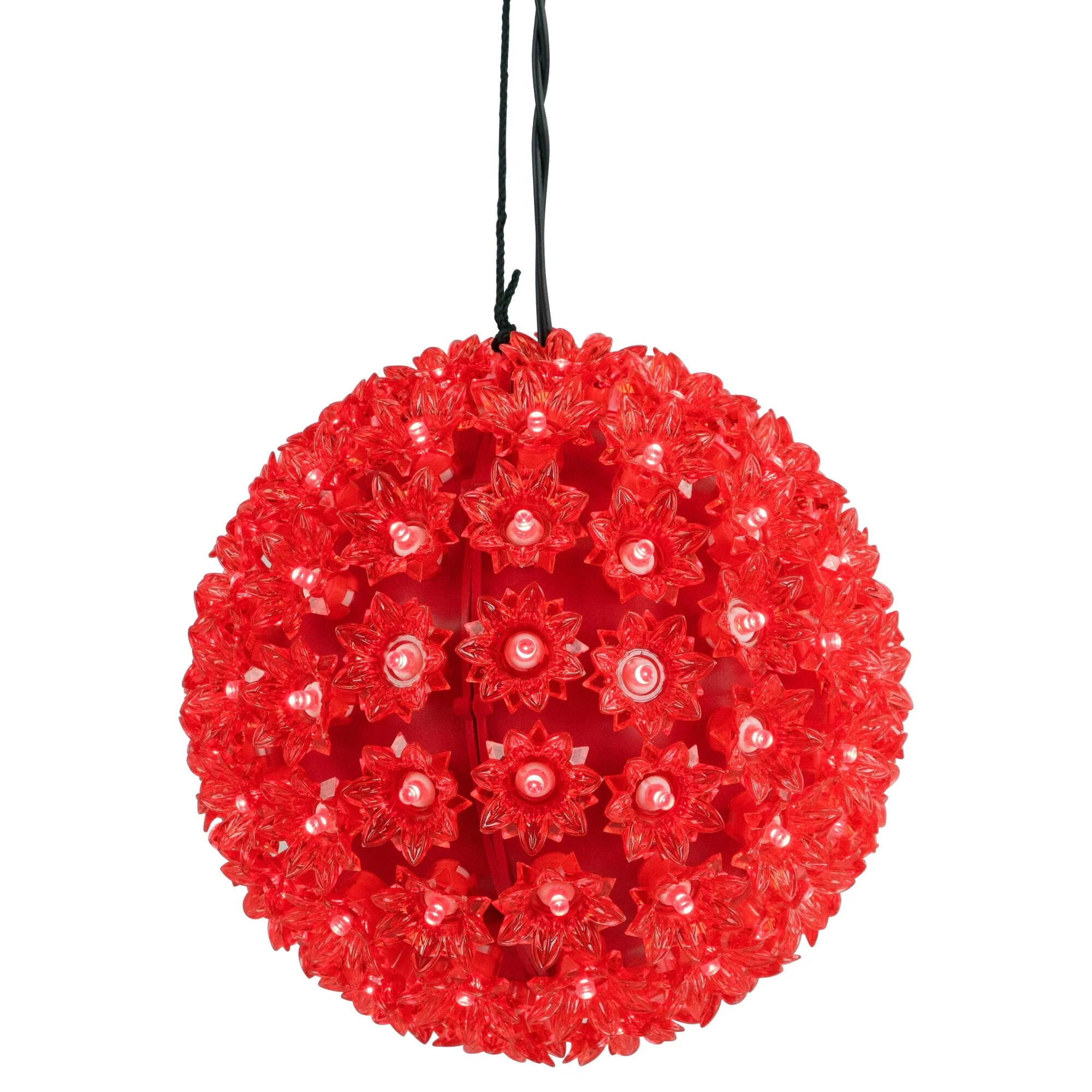 LED Lighted Starlight Sphere Hanging Outdoor Christmas Decoration- 7.5