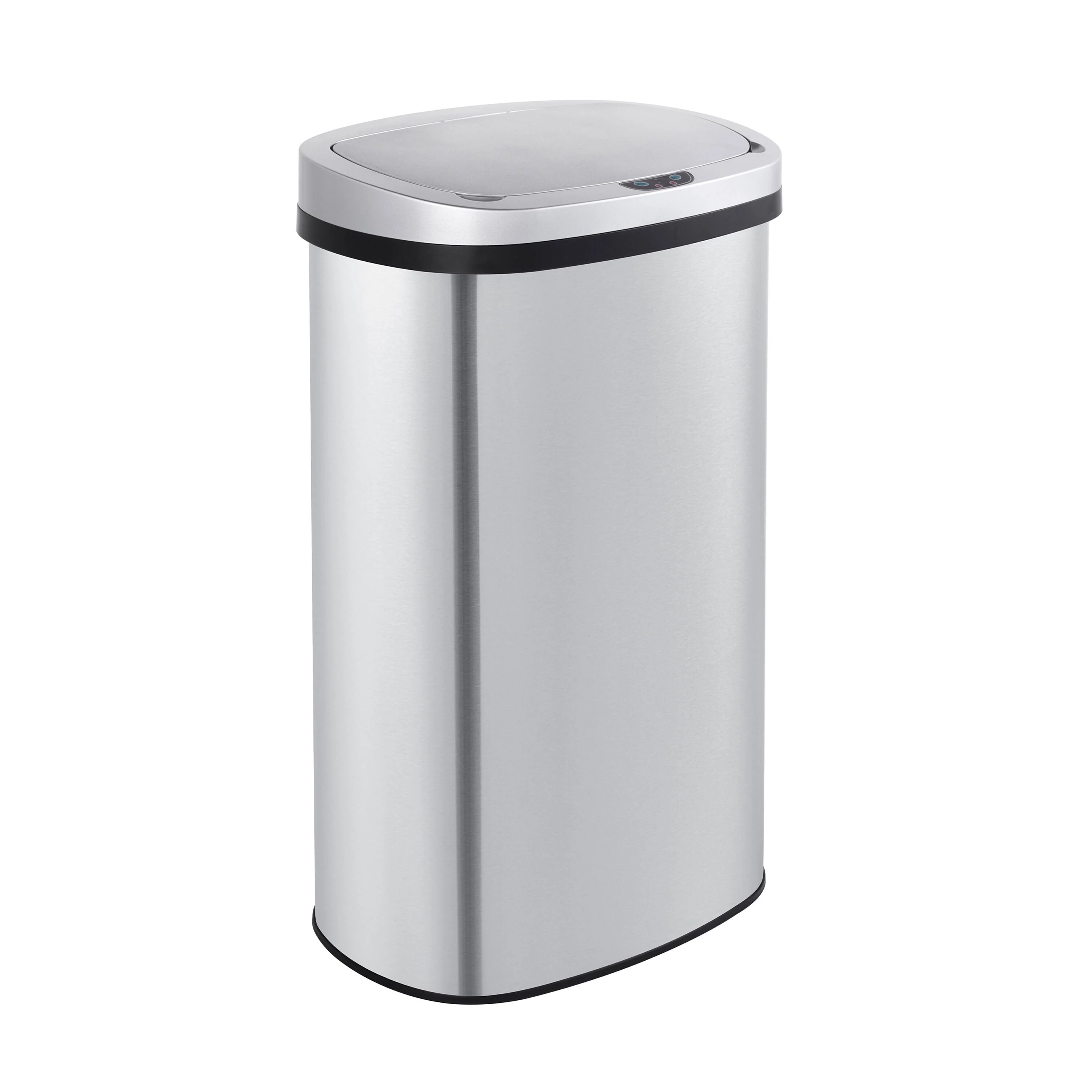 Innovaze 15.6 Gal./60 Liter Stainless Steel Oval Motion Sensor Trash Can for Kitchen