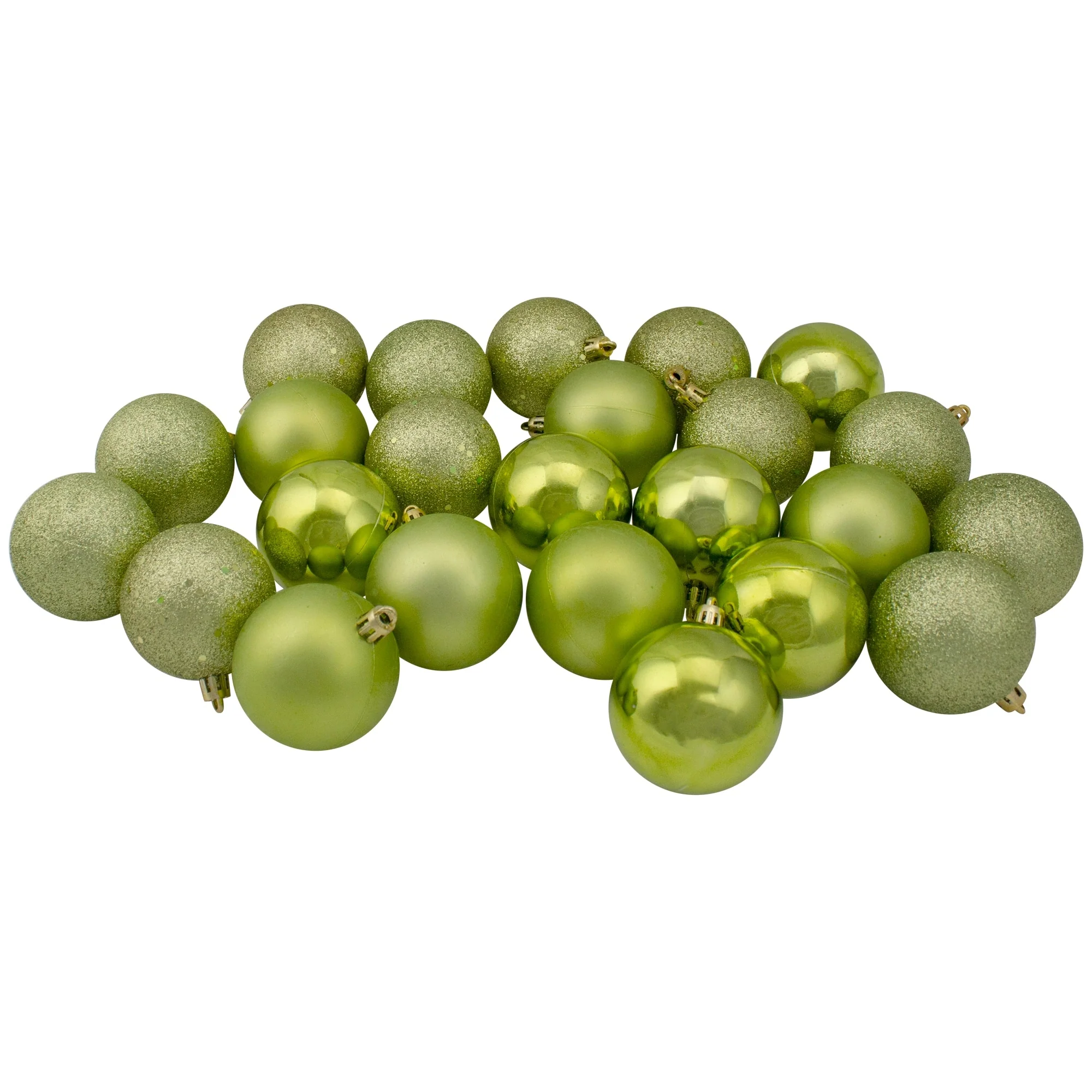 60ct Shatterproof 4-Finish Christmas Ball Ornaments 2.5