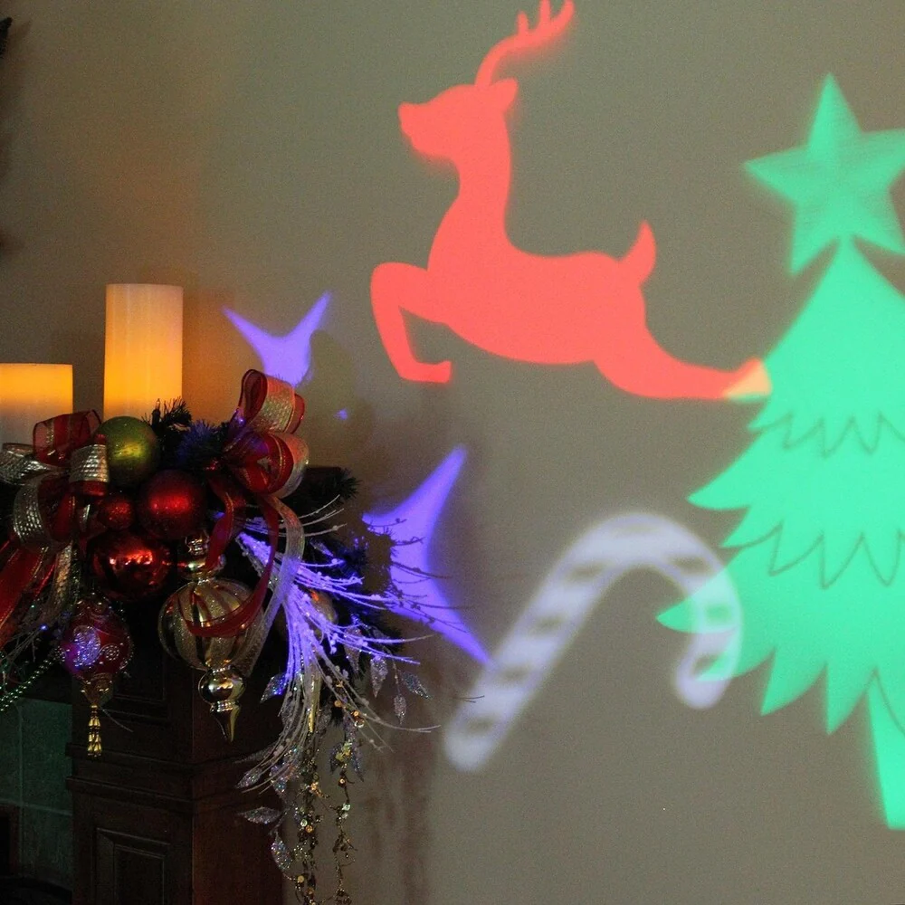 Sound Activated Mini Christmas LED Light Projector with Stand