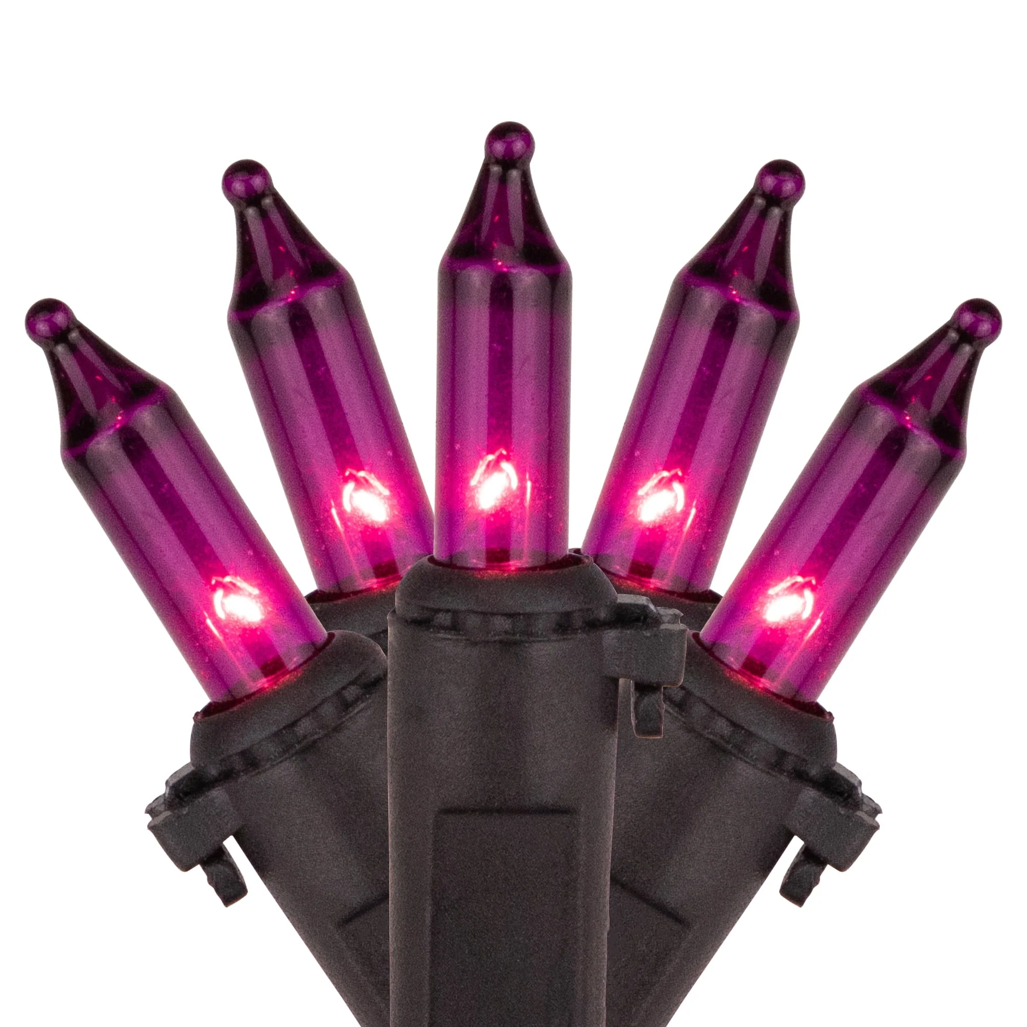 100 Purple Mini Incandescent Christmas Lights 2.5