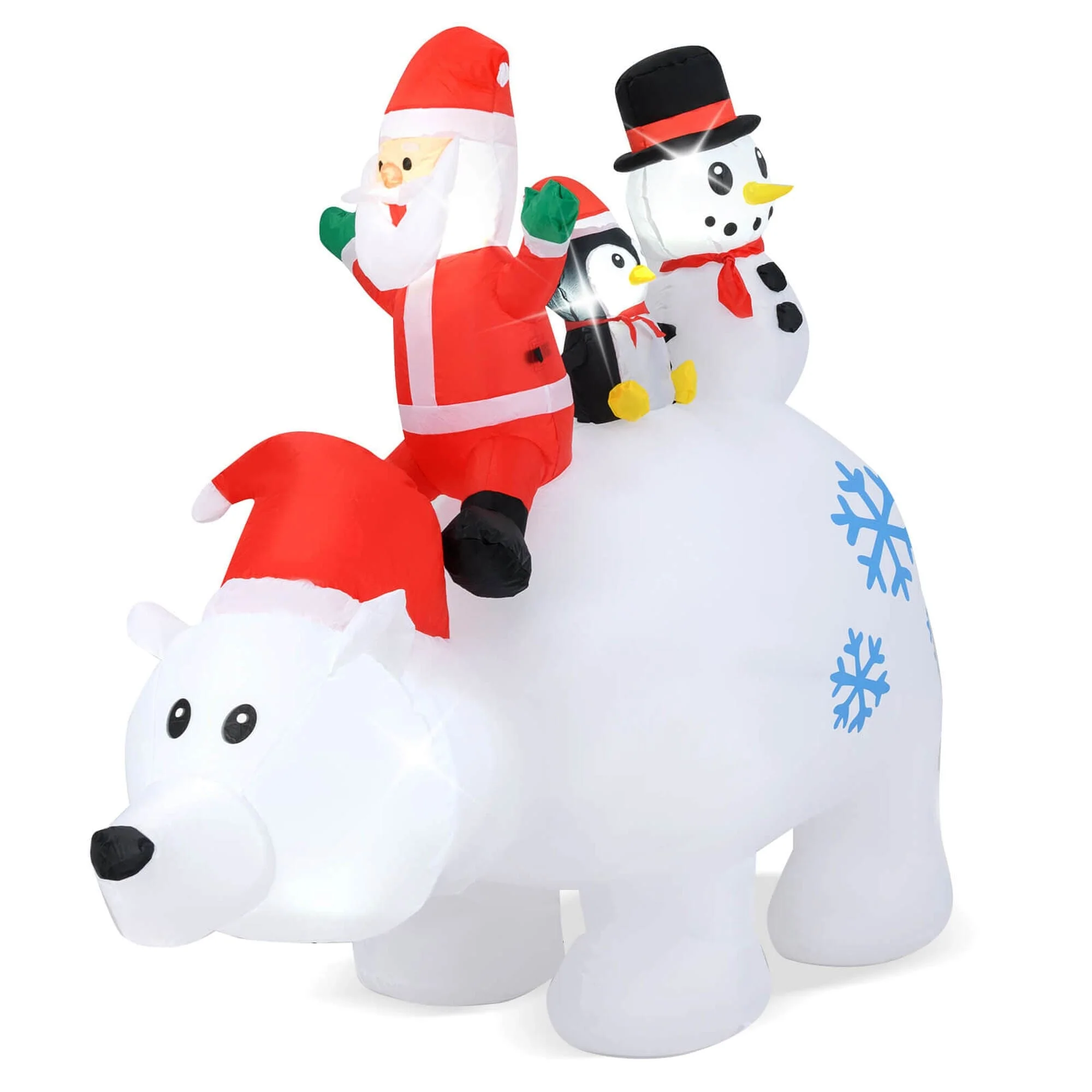 Costway 6 Ft Christmas Inflatable Animated Santa Penguin & Snowman - See Details