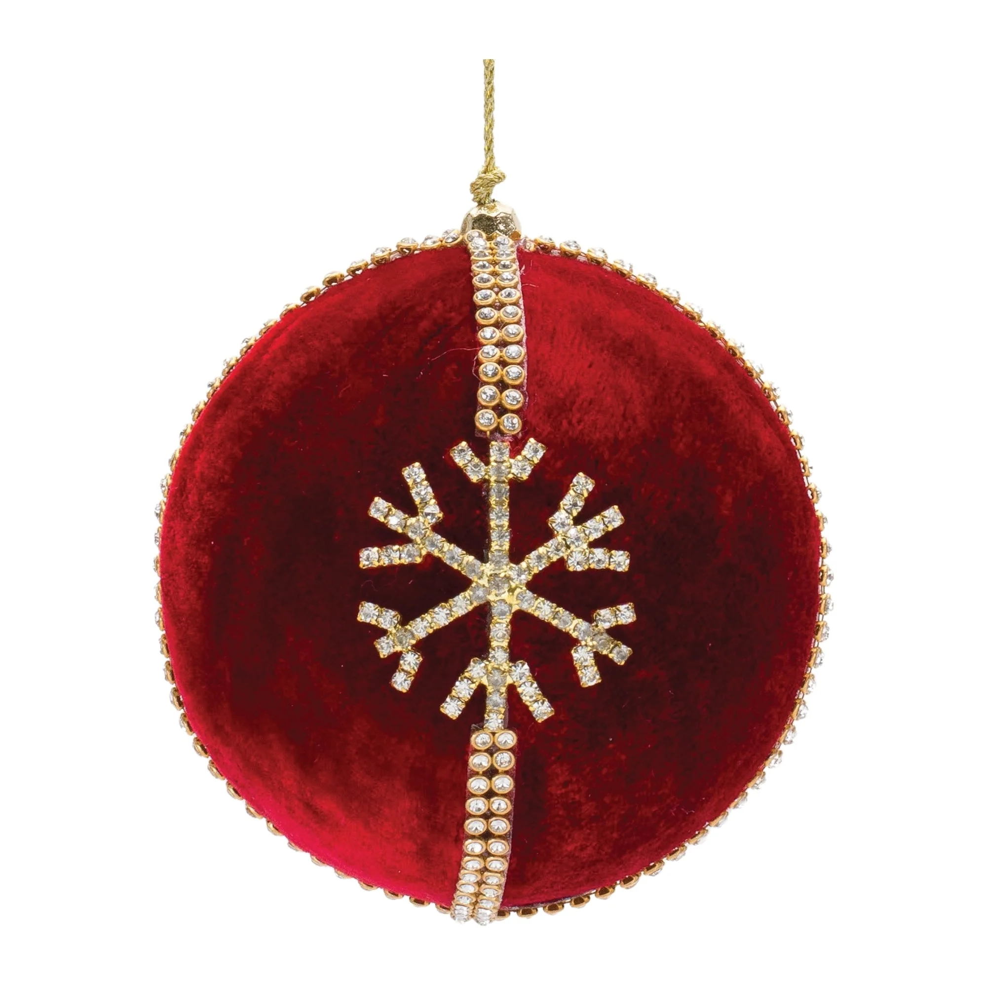 Jeweled Snowflake Christmas Ball Ornaments - 4