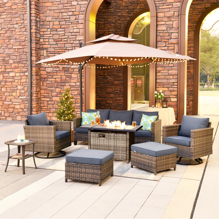 Lovall 5 - Person Outdoor Seating Group with Cushions