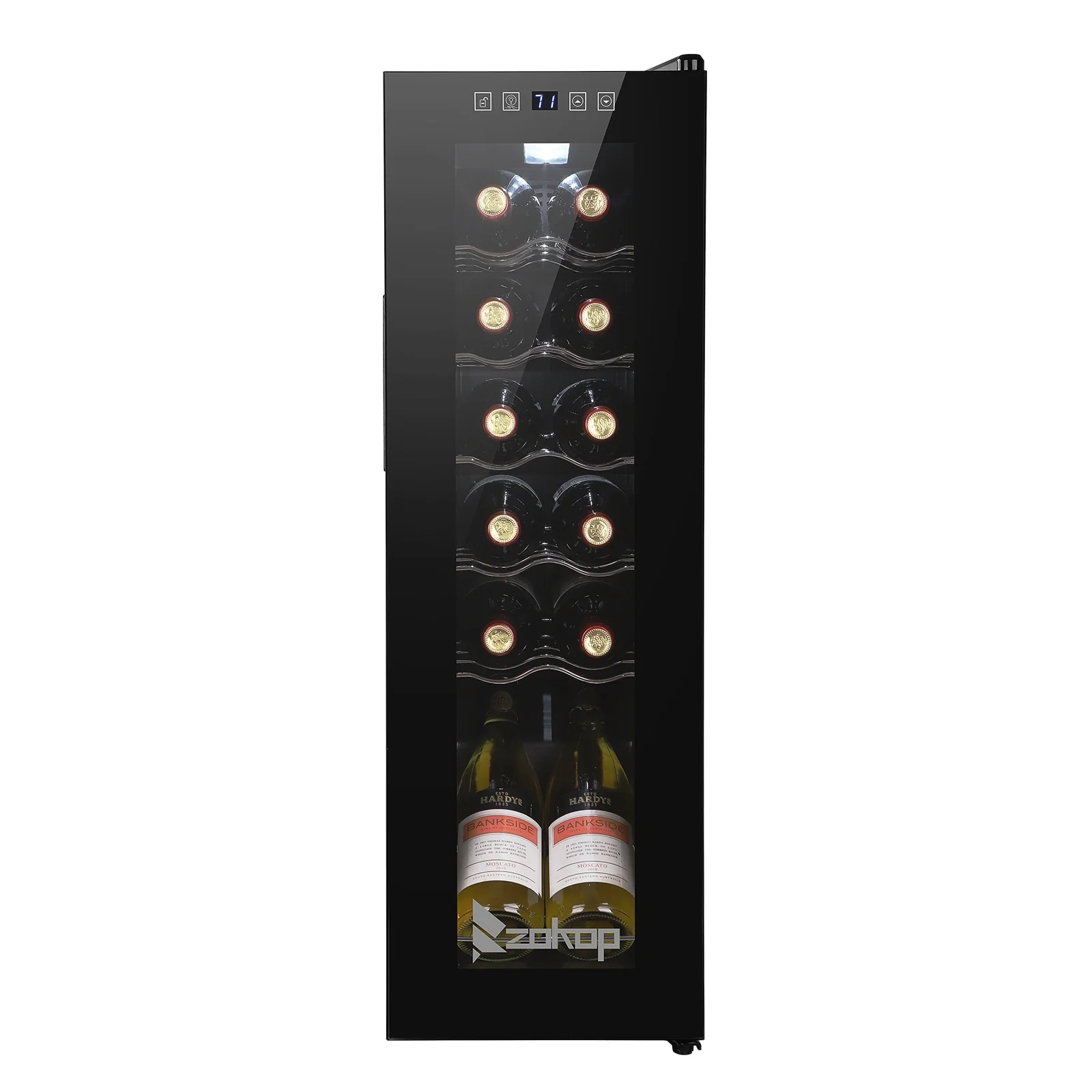 ZOKOP AC 115V /60Hz 1.8Cu.Ft/2.8Cu.Ft Compressor Wine Cabinet Wine Rack Black