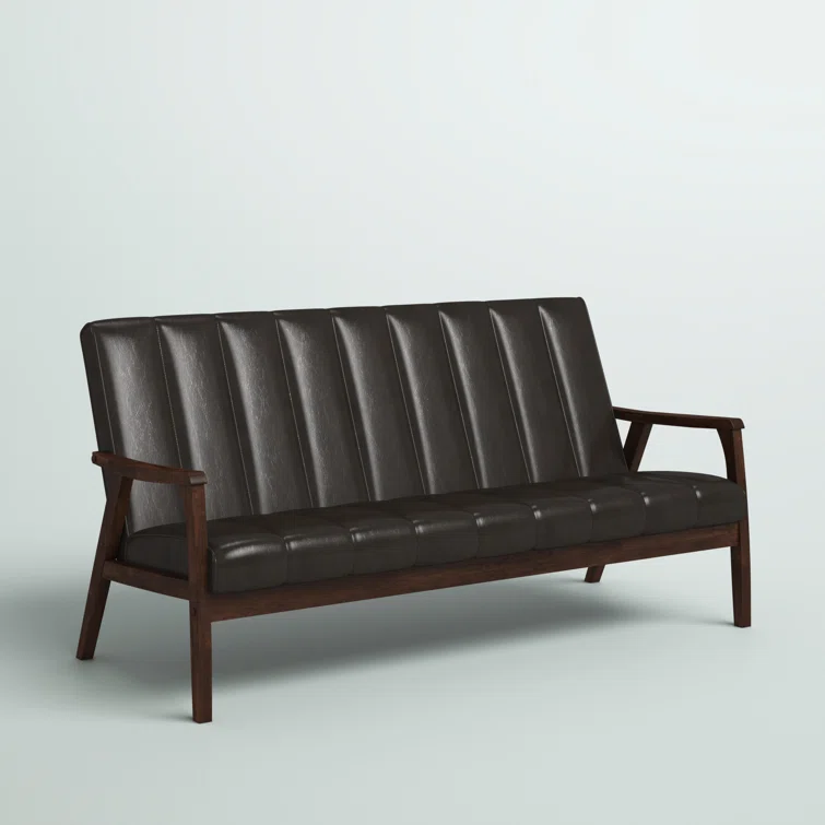 Alonah 63.98'' Faux Leather Sofa