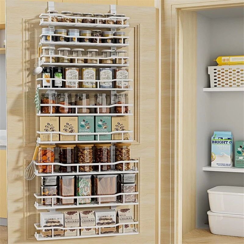 9Tier Over The Door Pantry Organizer Rack Metal Pantry Organization - 6