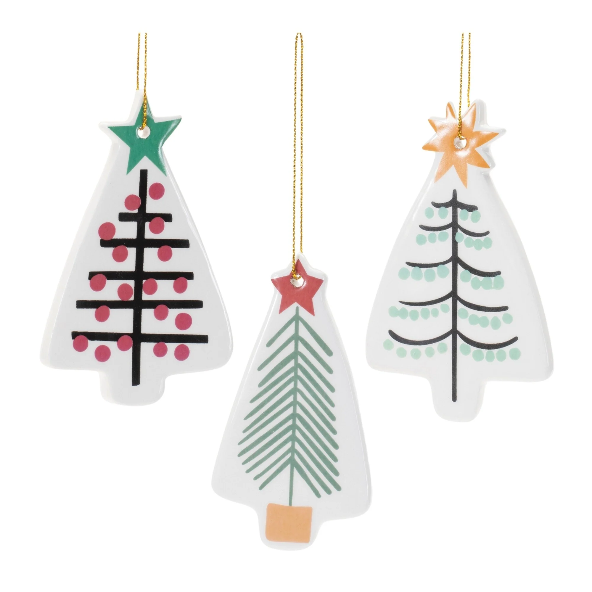 Ceramic Christmas Tree Ornaments - 4