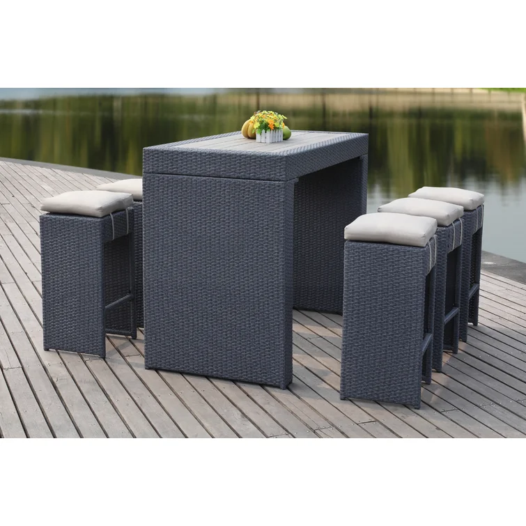 Motter 6 - Person Rectangular Outdoor Dining Set with Cushions