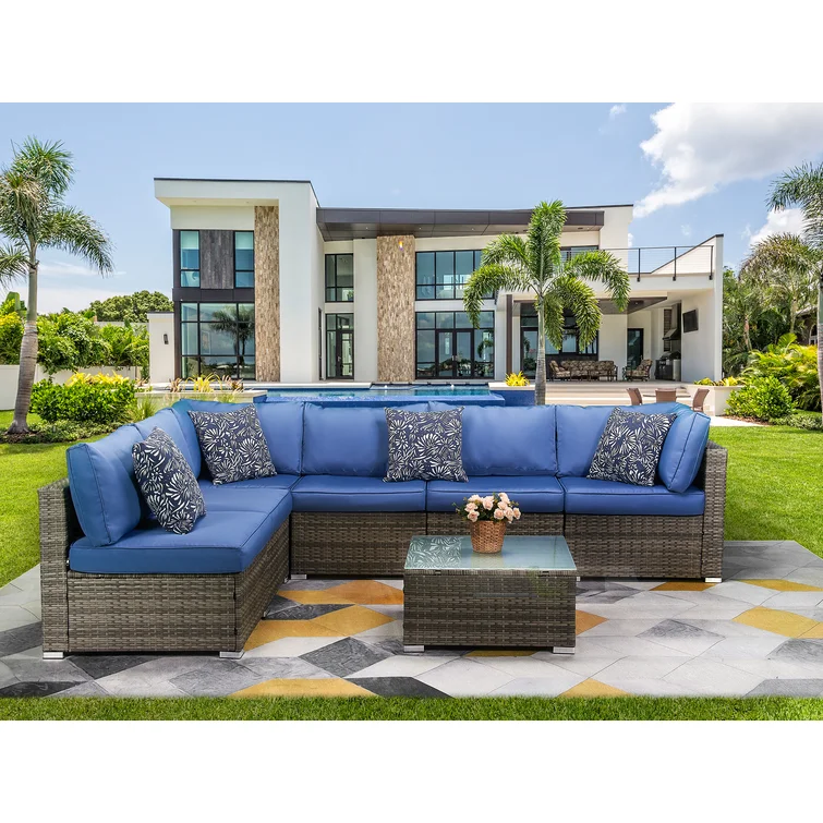 Borreli 6 - Person Outdoor Seating Group with Cushions