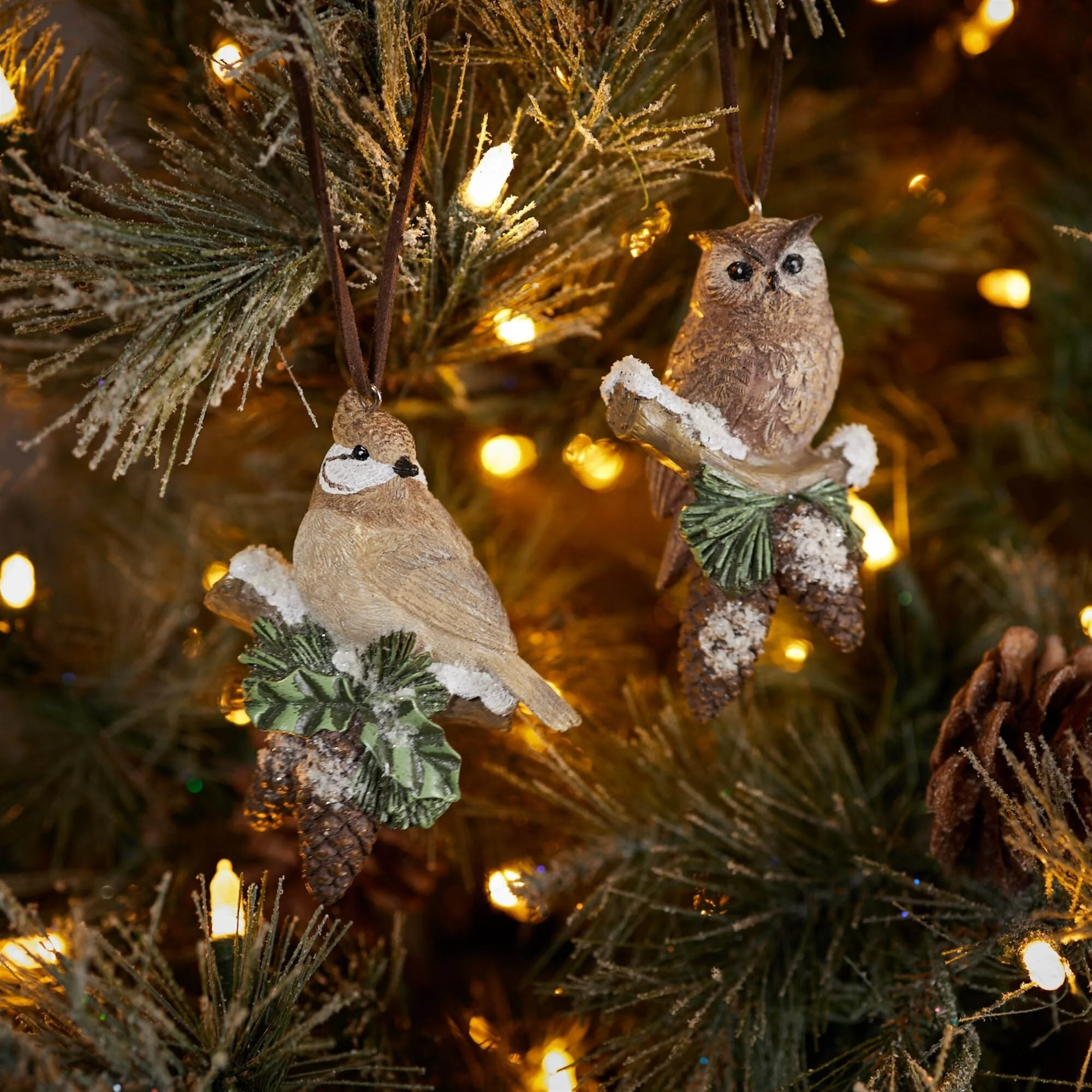 Cardinal and Owl Christmas Ornaments - 4