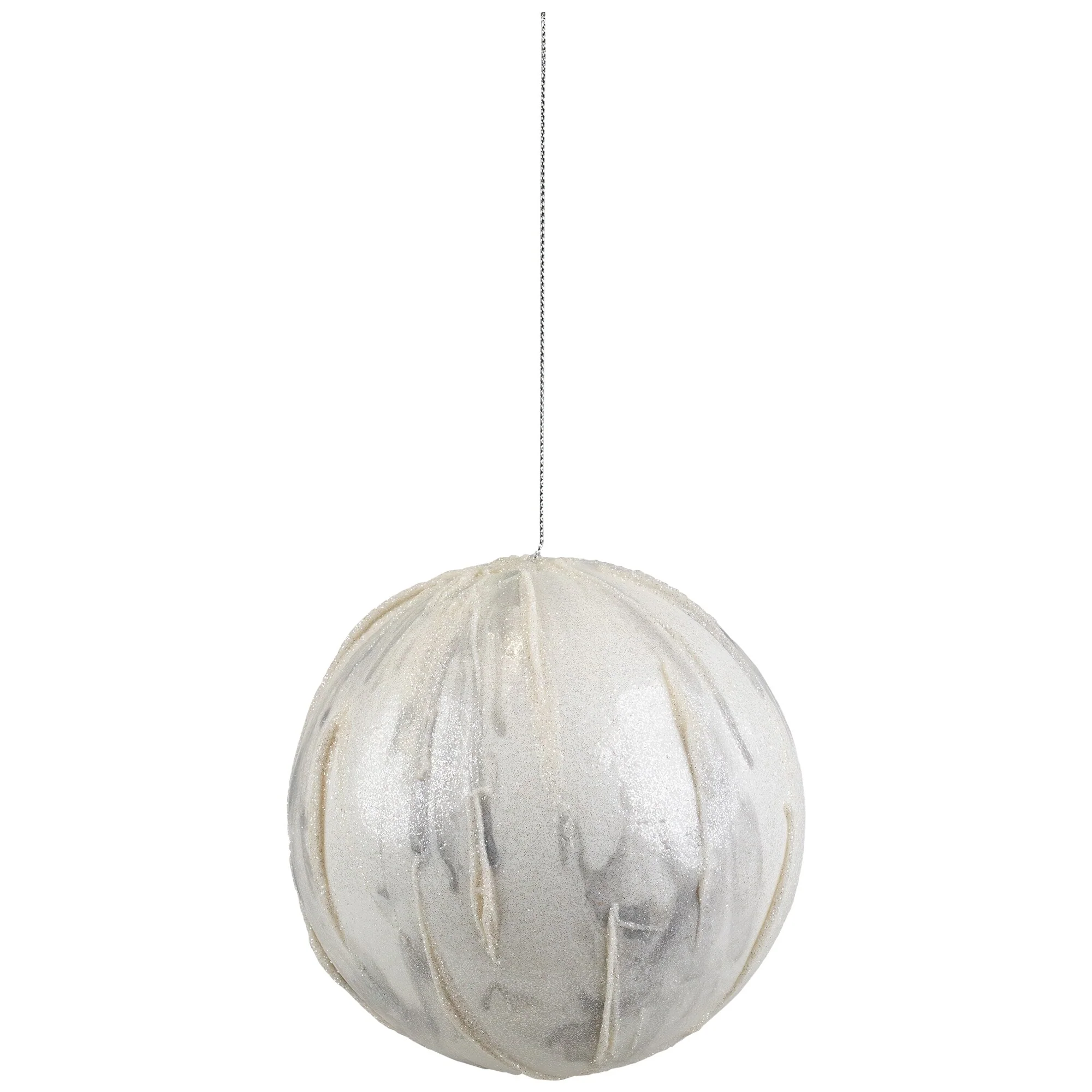Glitter Marbled Christmas Ball Ornament - 4.25