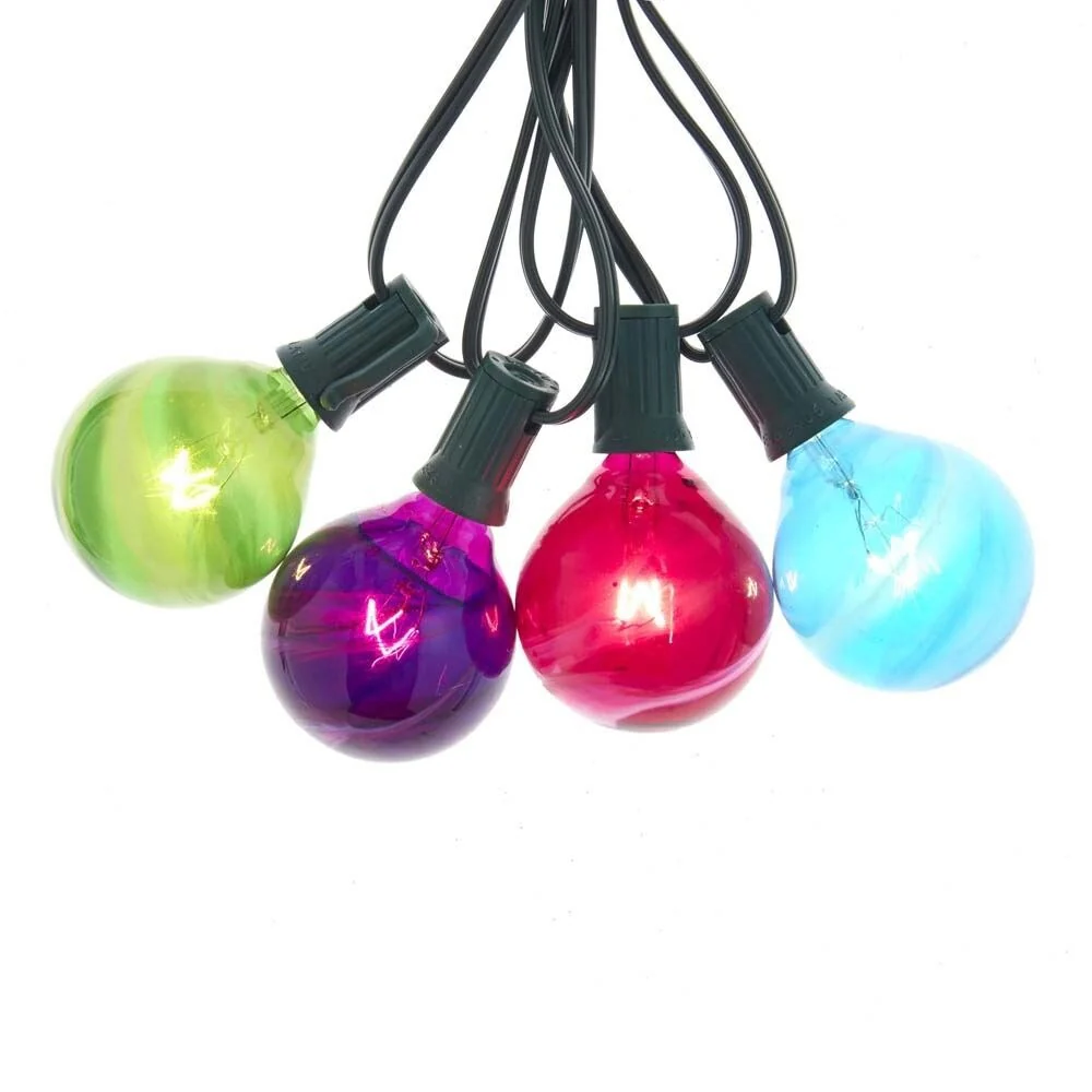 Kurt Adler 10-Light G50 Multi-Color Glass Ball Light Set