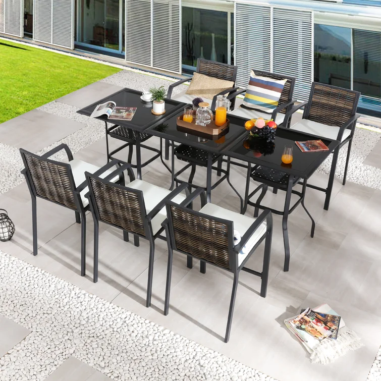 6 - Person Square Outdoor Dining Set with Cushions