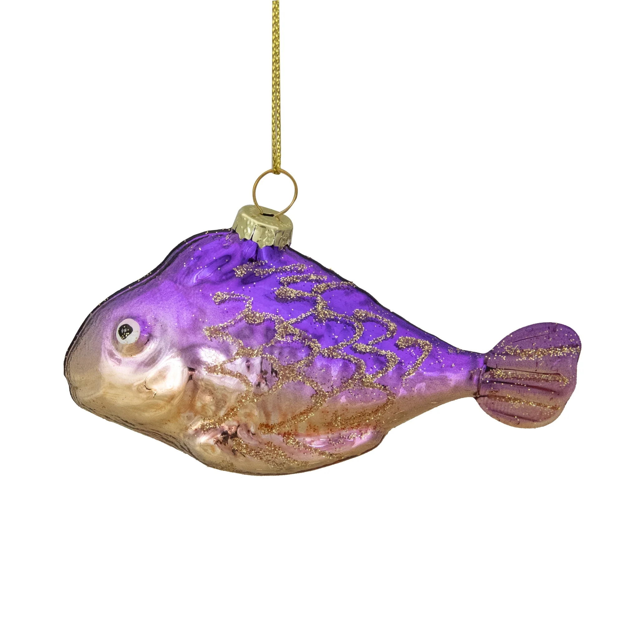 Glass Fish Christmas Ornament - 4
