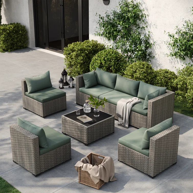 7 Pieces Patio Conversation Set
