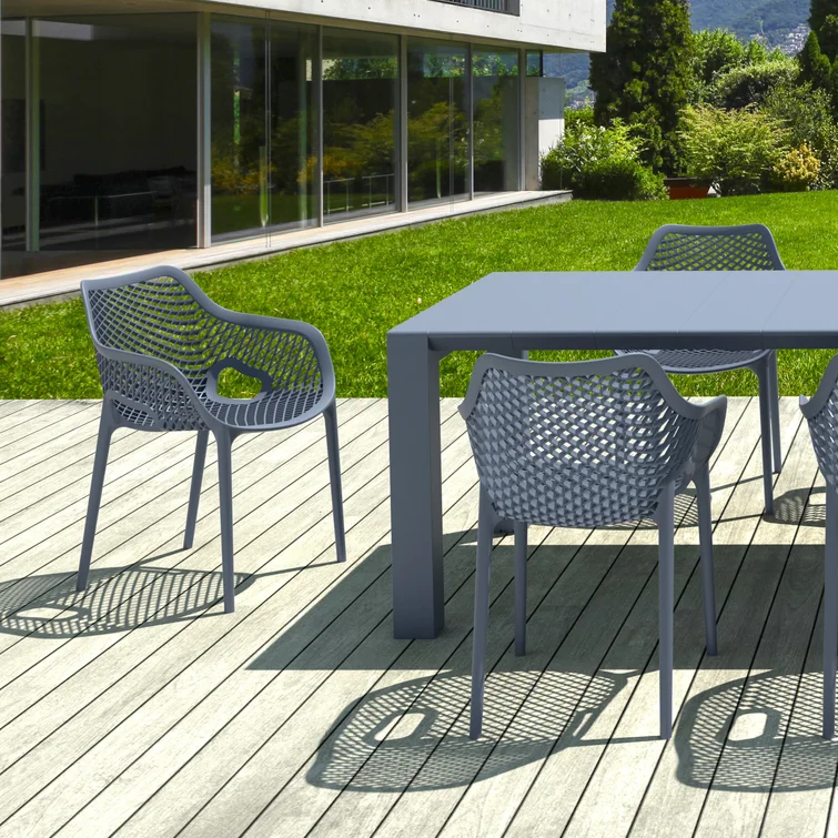 Farrah 8 - Person Rectangular Extendable Outdoor Dining Set