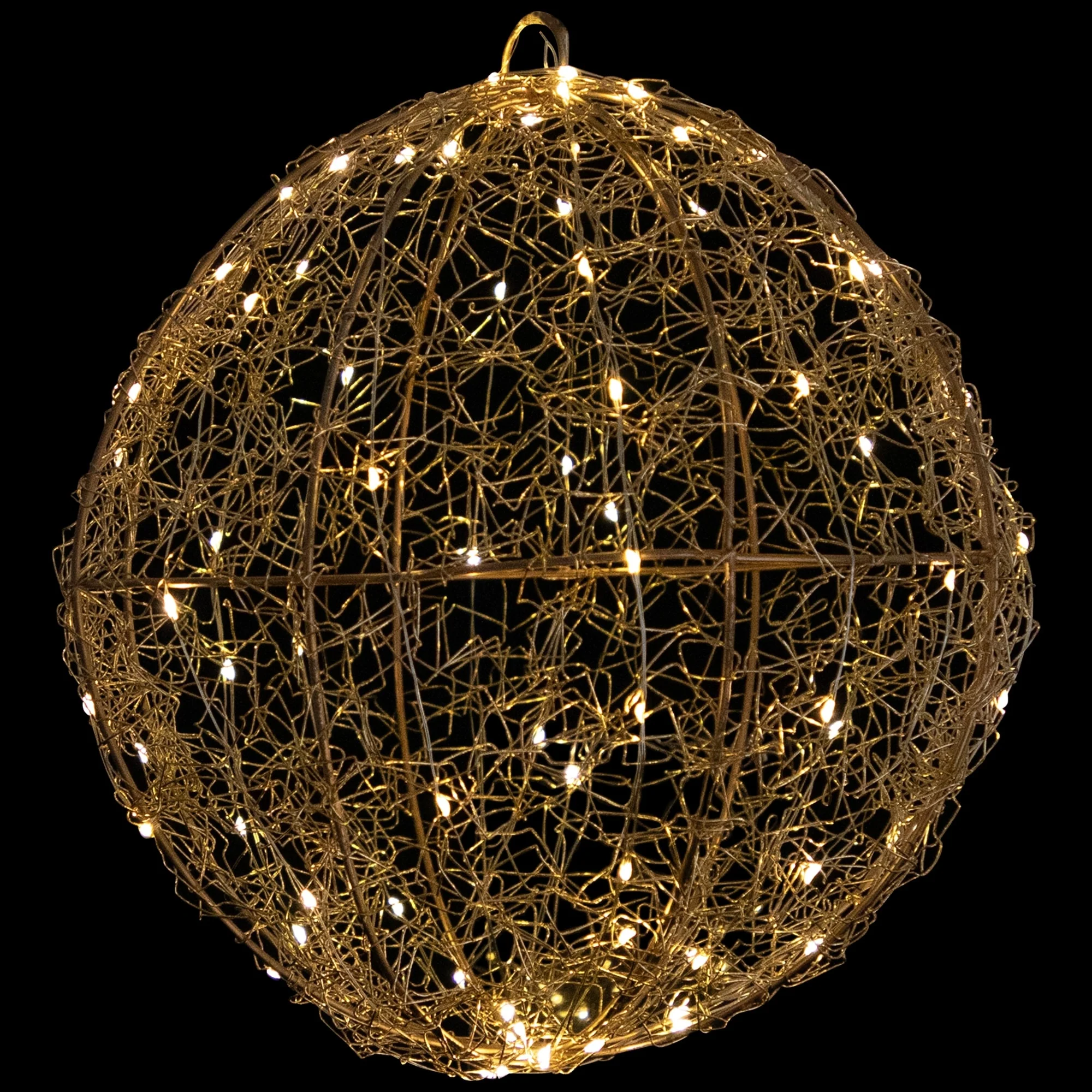 LED Twinkle Lighted Wire Ball Outdoor Christmas Decoration 12