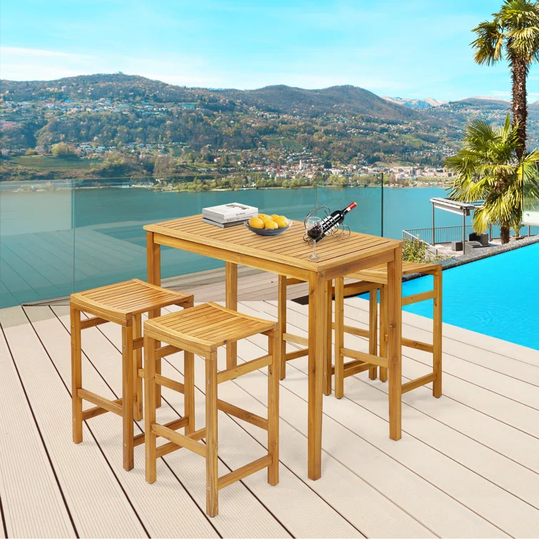 Tonji 4 - Person Rectangular Outdoor Dining Set