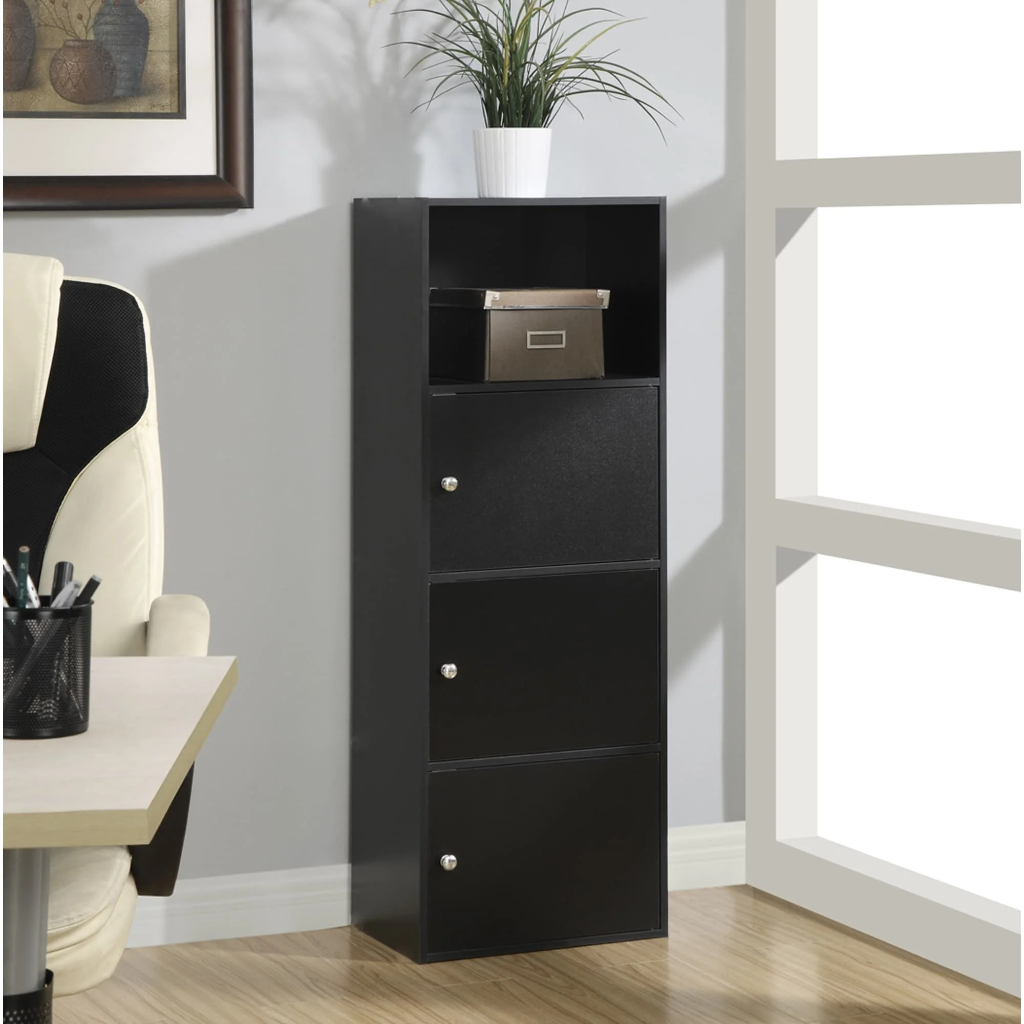 Convenience Concepts Xtra Storage 3 Door Cabinet with Shelf