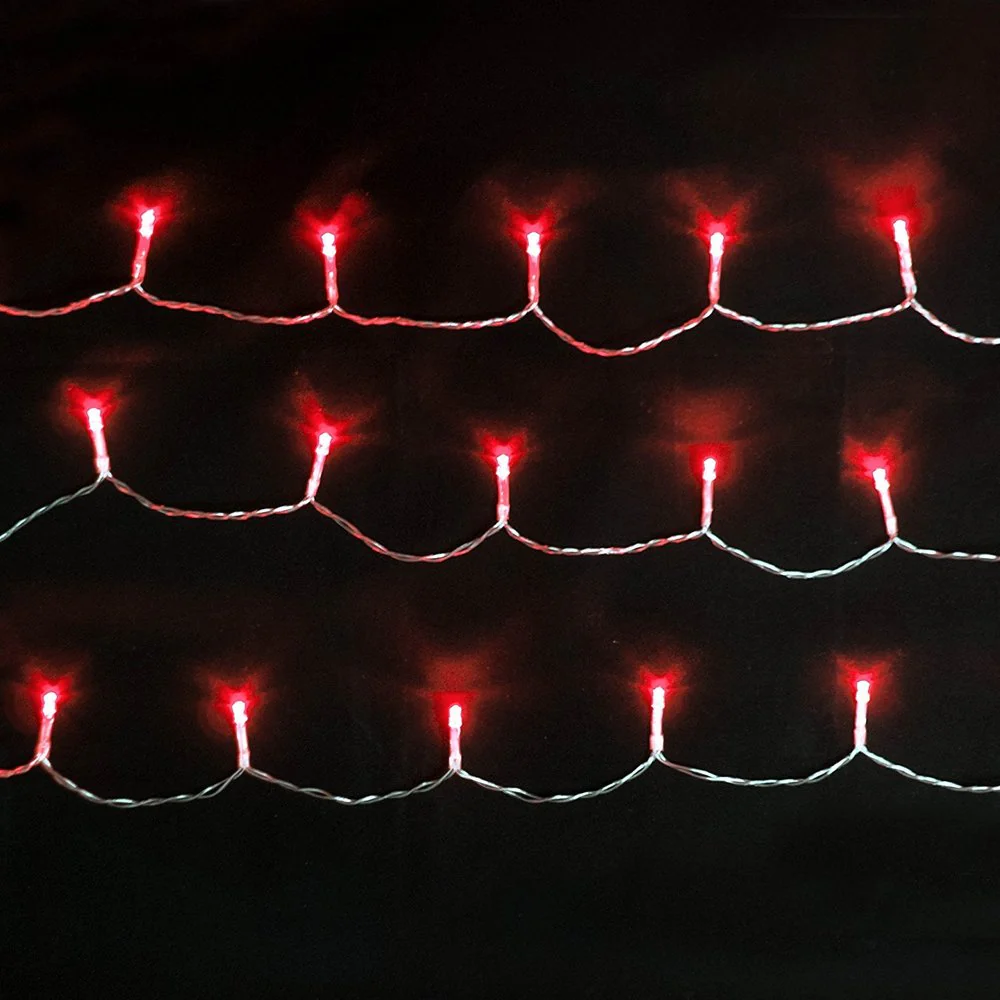 ALEKO 40 LED Battery Operated 13' Christmas Holiday Red Lights
