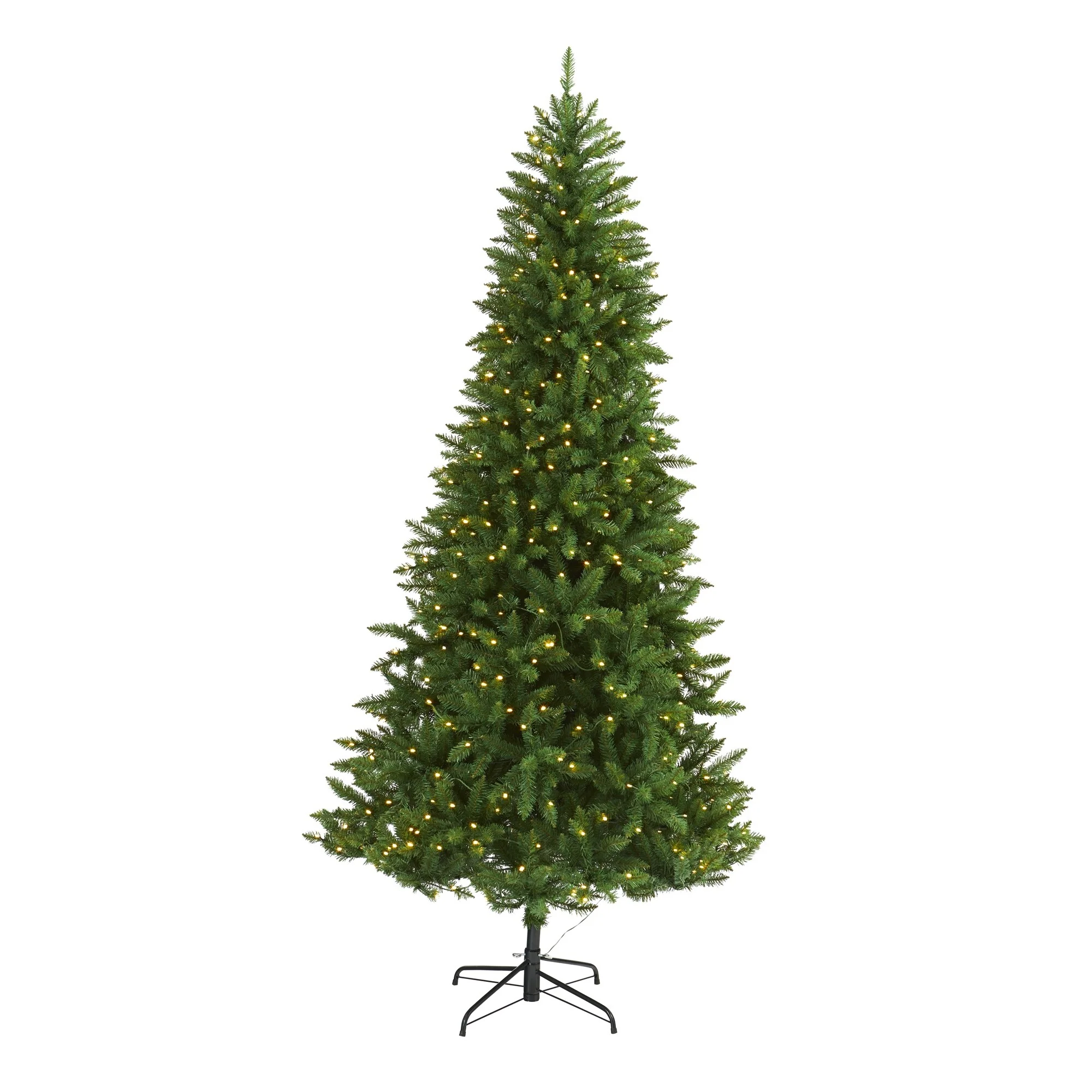 7.5' Pre-Lit Valley Fir Artificial Christmas Tree, Clear LED Lights - 7.5 Foot
