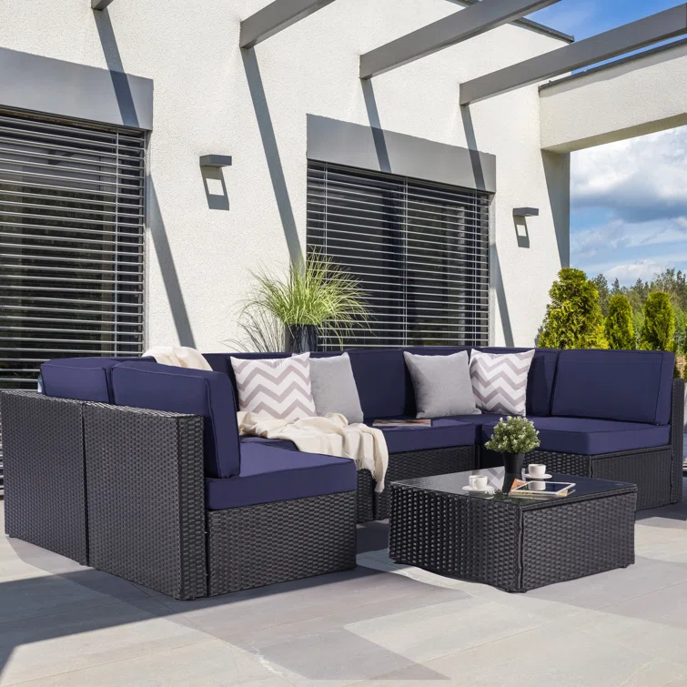 Jaiah 6 - Person Outdoor Seating Group with Cushions