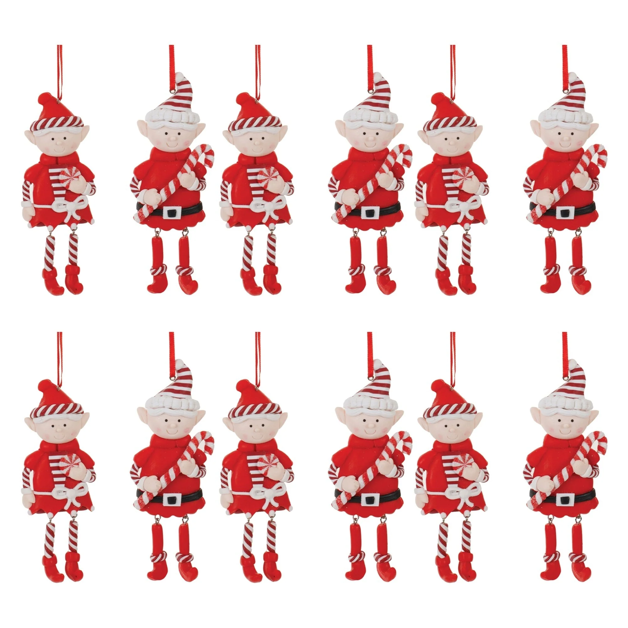 Clay Elf Christmas Ornament - 5.25