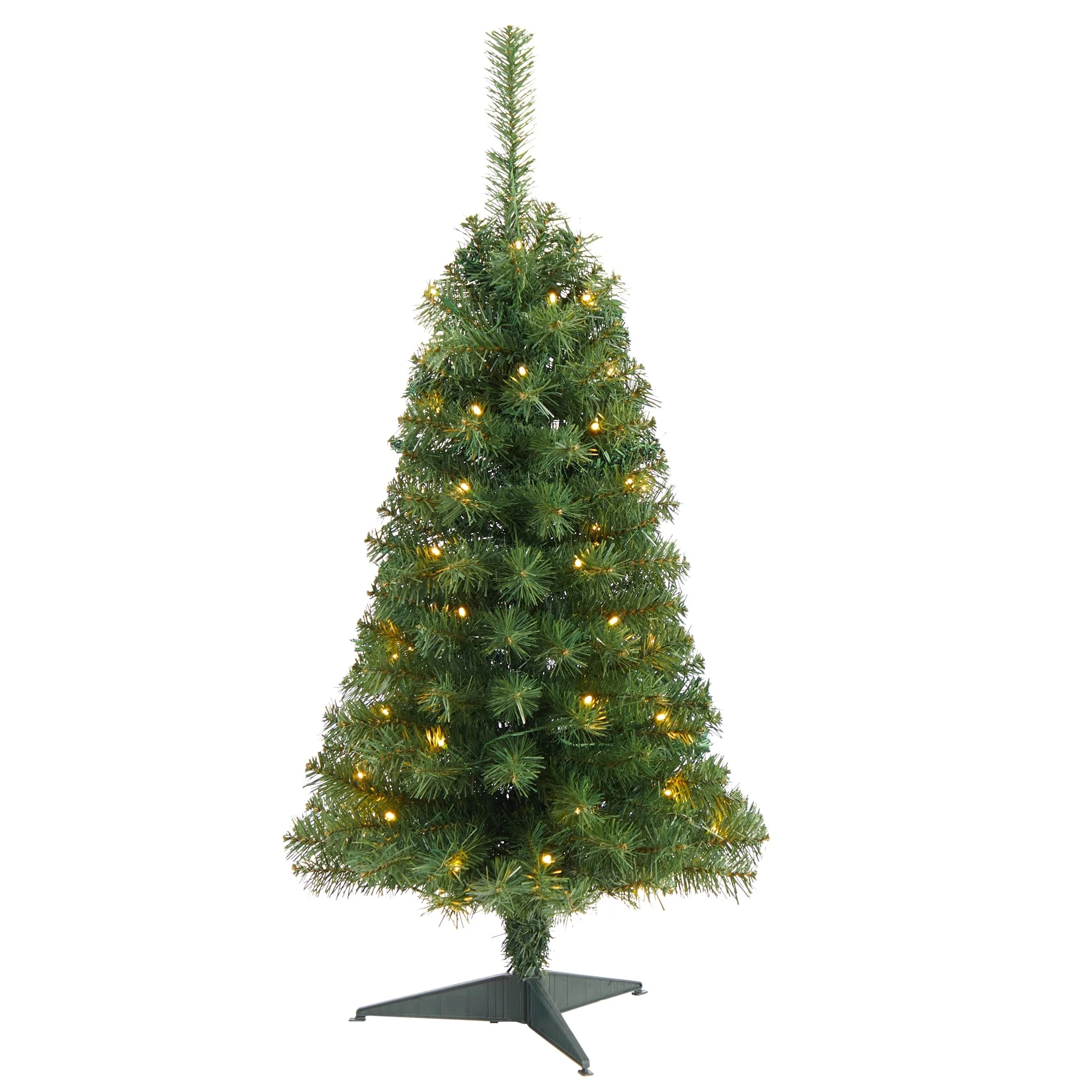 3' Green Christmas Tree with 50 LED Lights and 118 Bendable Branches - 3