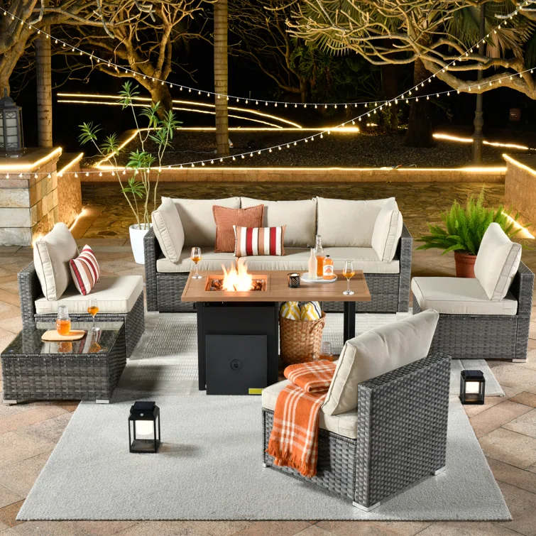 Chaquan 6 - Person Outdoor Seating Group with Cushions