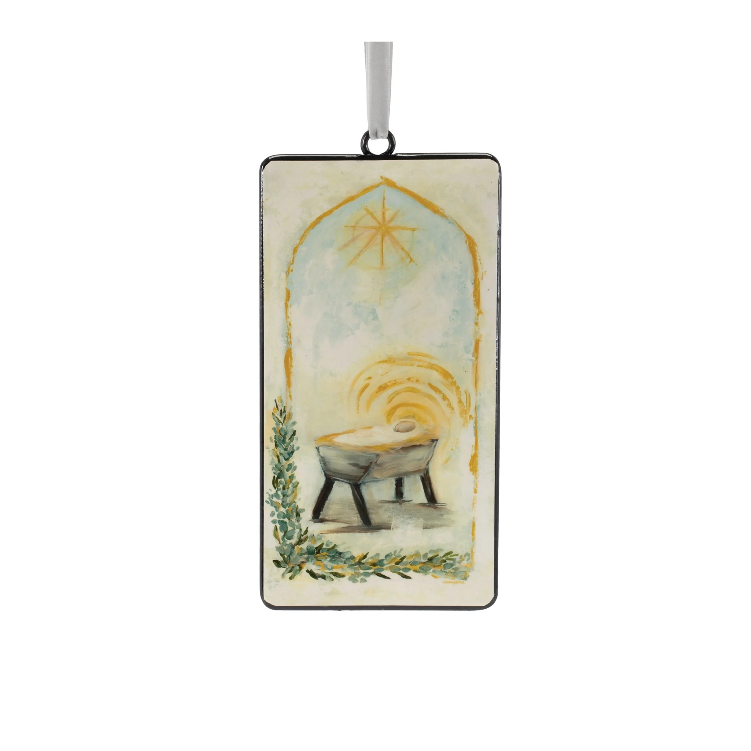 Set of 12 Religious Christmas Ornaments Modern Nativity Scene for Tree or Holiday Display - 4.25”L x 0.5”W x 8.75”H