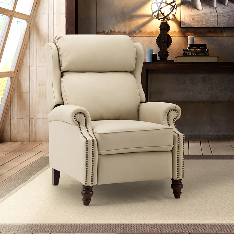 Lucina Genuine Leather Manual Recliner