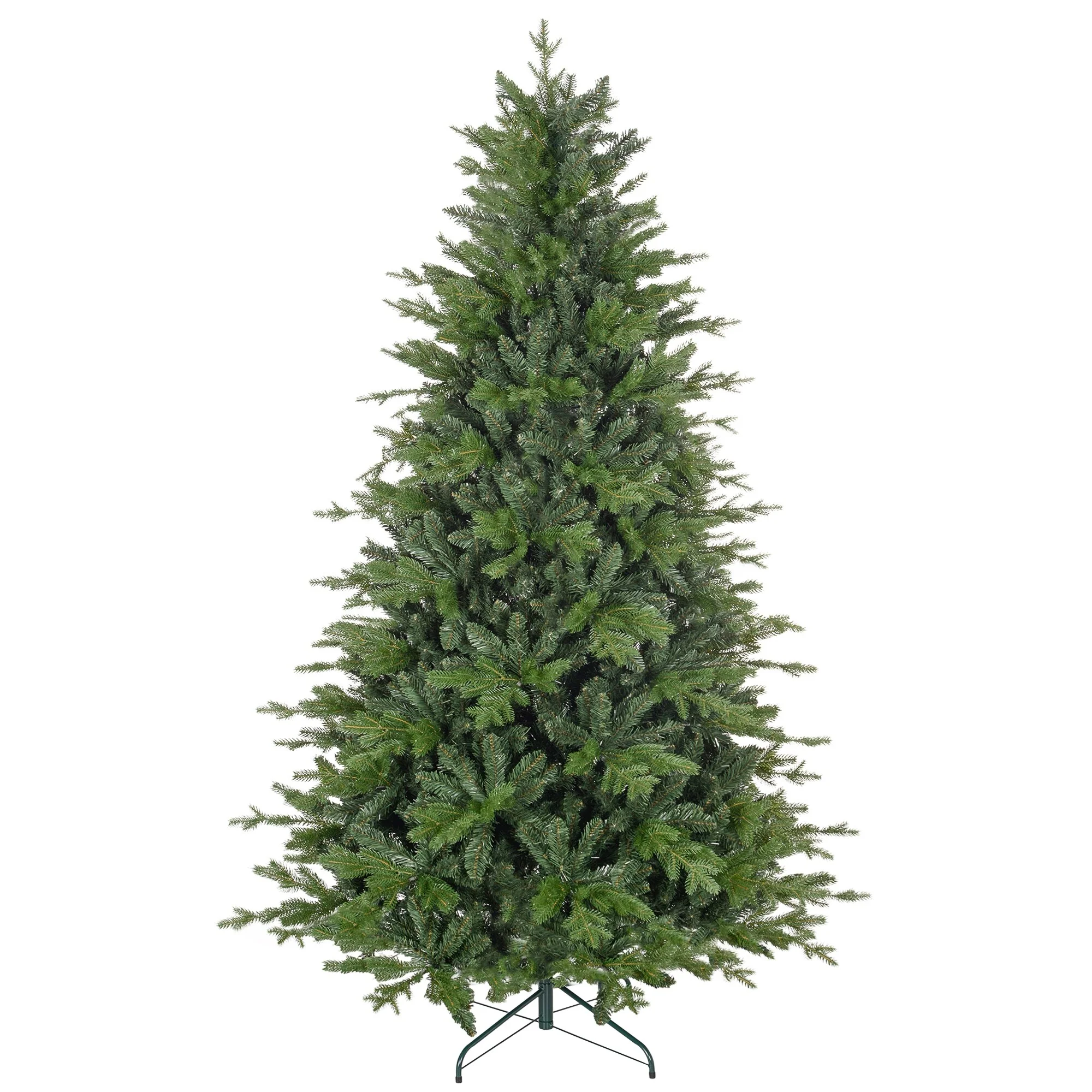 Lifelike 7ft Christmas Tree with Foldable Metal Stand and 2445 Tips for Quick Holiday Setup