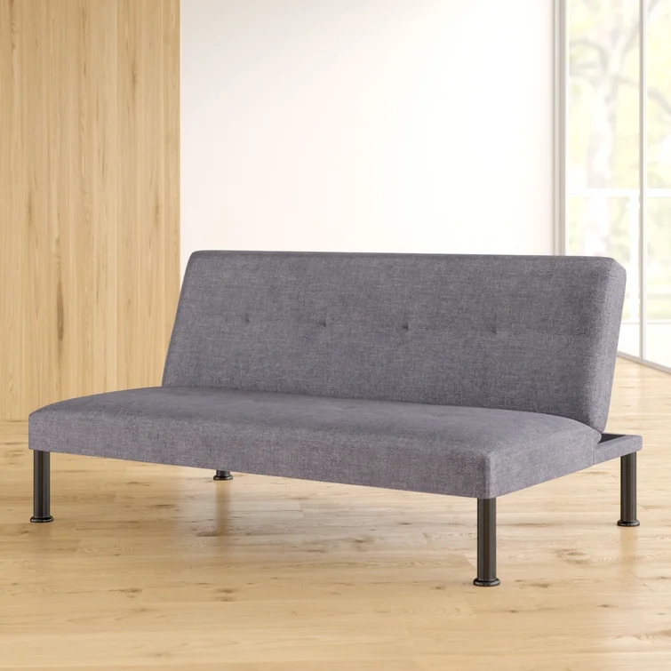 Iselys Twin 64'' Upholstered Tight Back Convertible Sofa