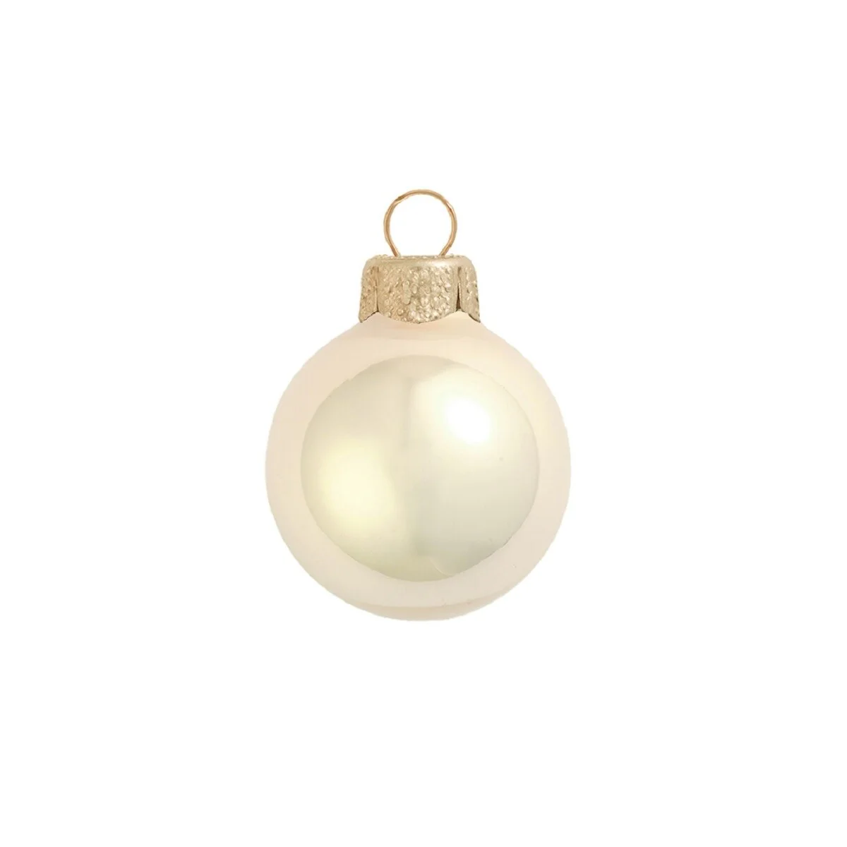 4Ct Champagne Pearl Finish Glass Christmas Ball Ornaments 4.75
