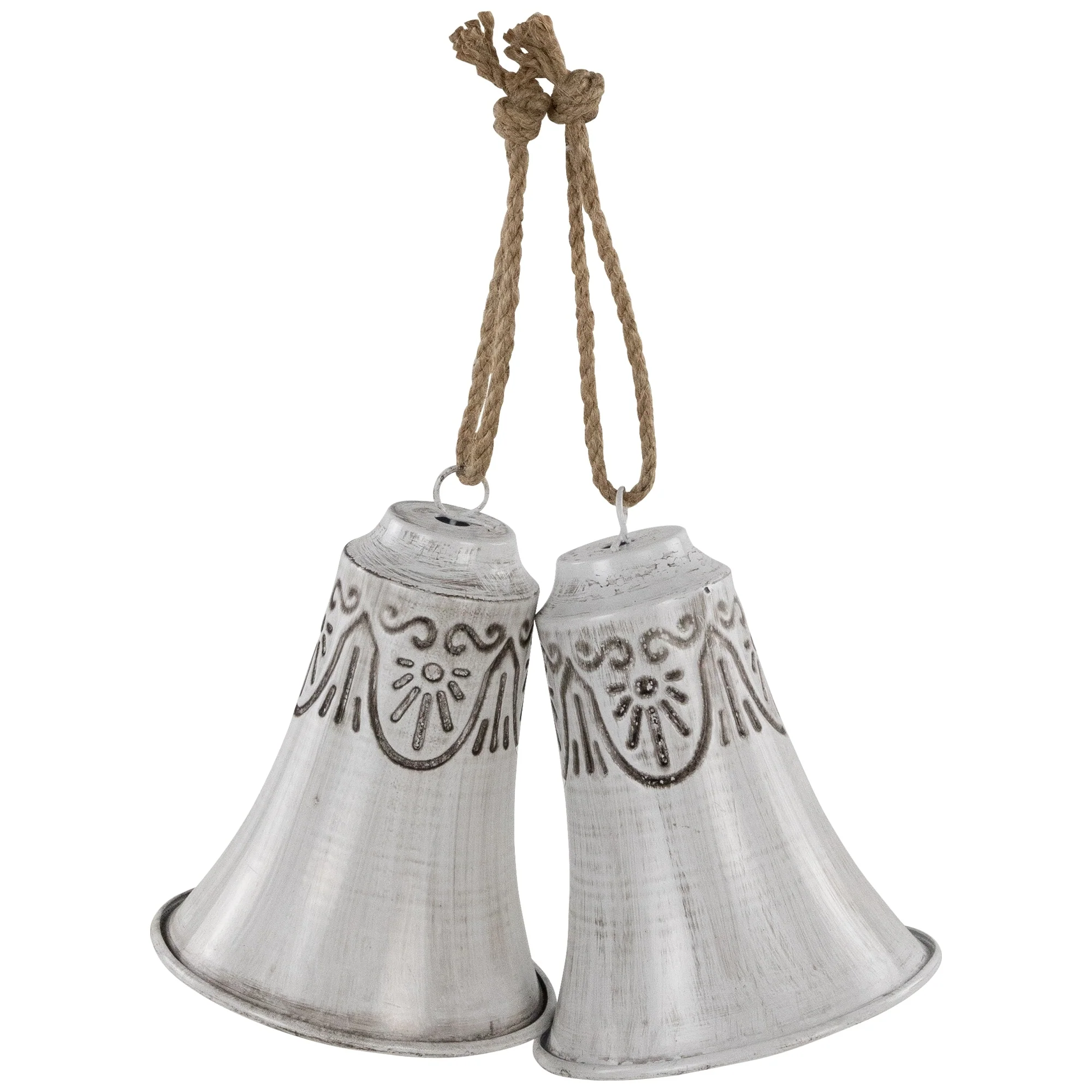 Embossed Bells Christmas Ornaments - 6